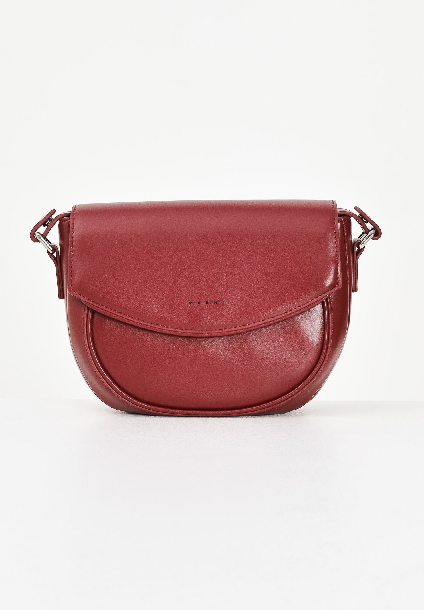 MARNI Borsa a tracolla Smile bordeaux da donna con logo istituzionale M01476M00TK 0M434 MARNI