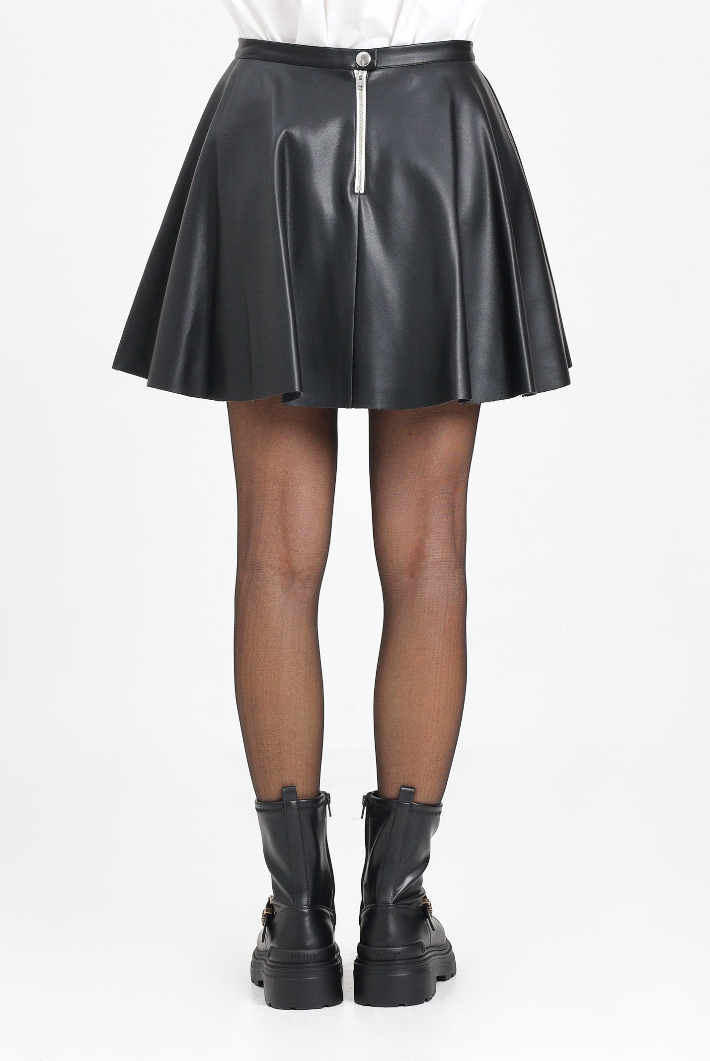 MARNI Gonna corta nera per donna e ragazze in tessuto spalmato M01508M00W2 0M900 MARNI