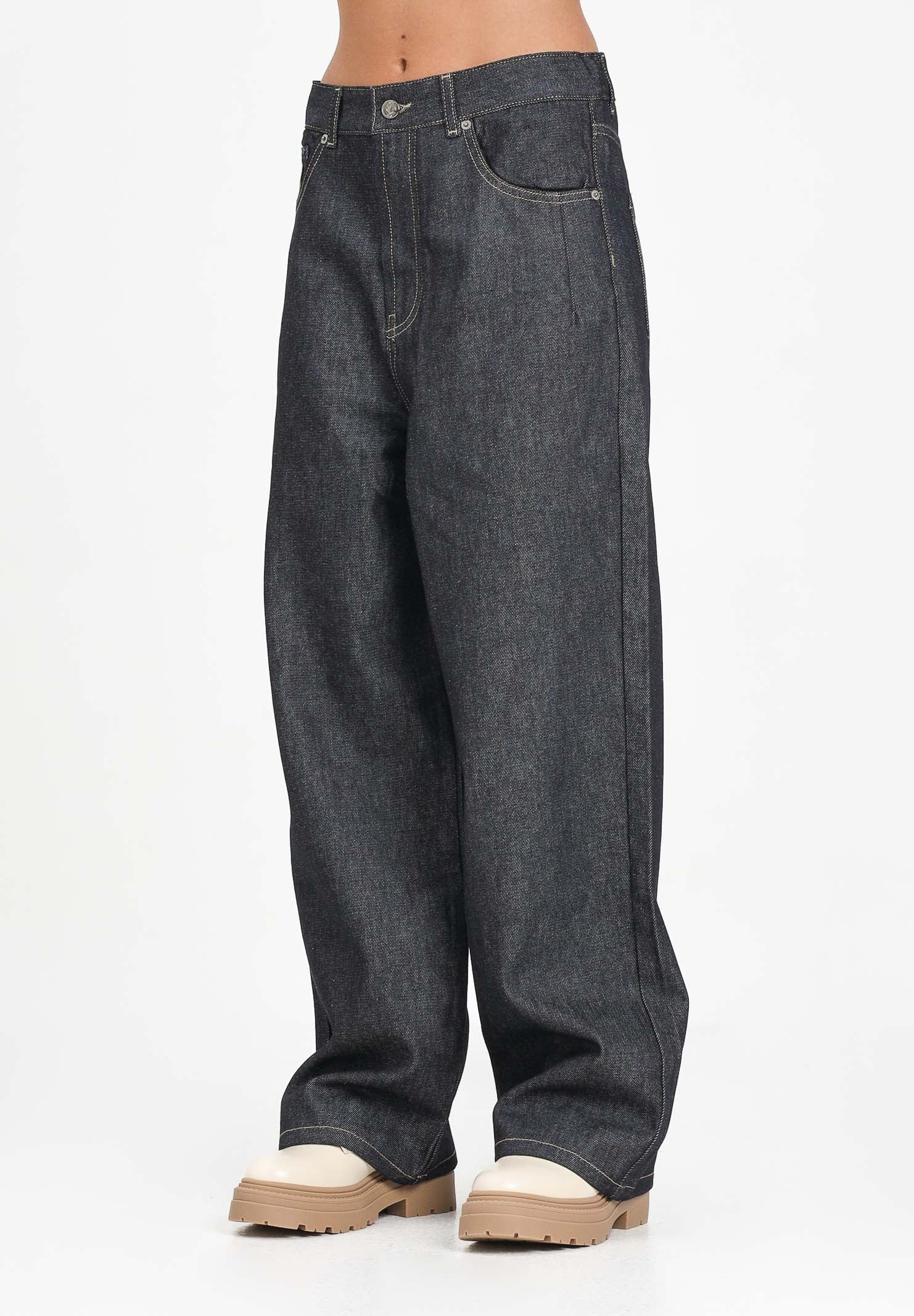 N21 Jeans in denim scuro per donna, ragazzi e bambini con impunture a contrasto N2108MN0438 0N01 N21