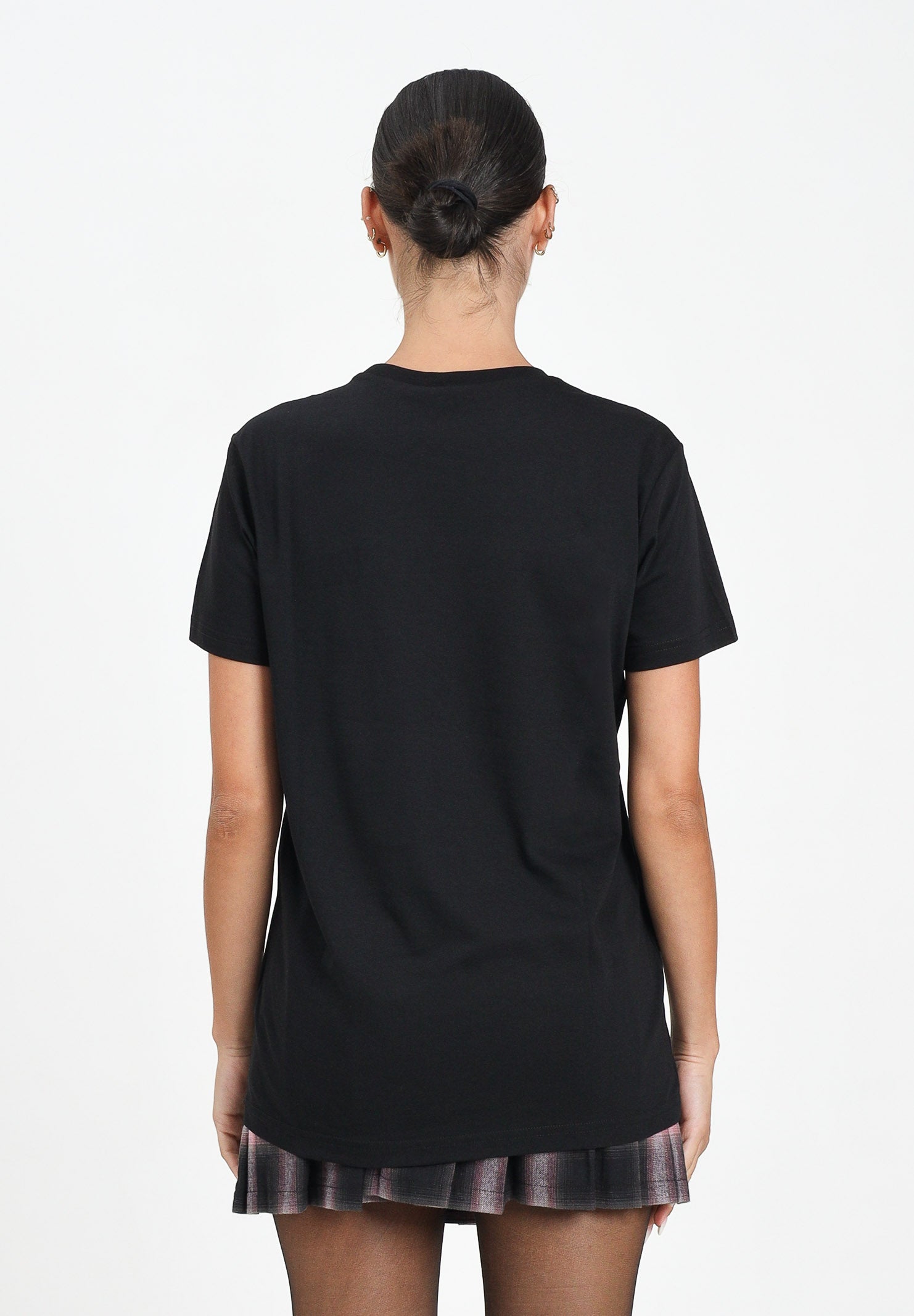 N21 T-shirt a manica corta nera per donna, ragazzi e bambini con stampa logo N21173N0153 0N900 N21