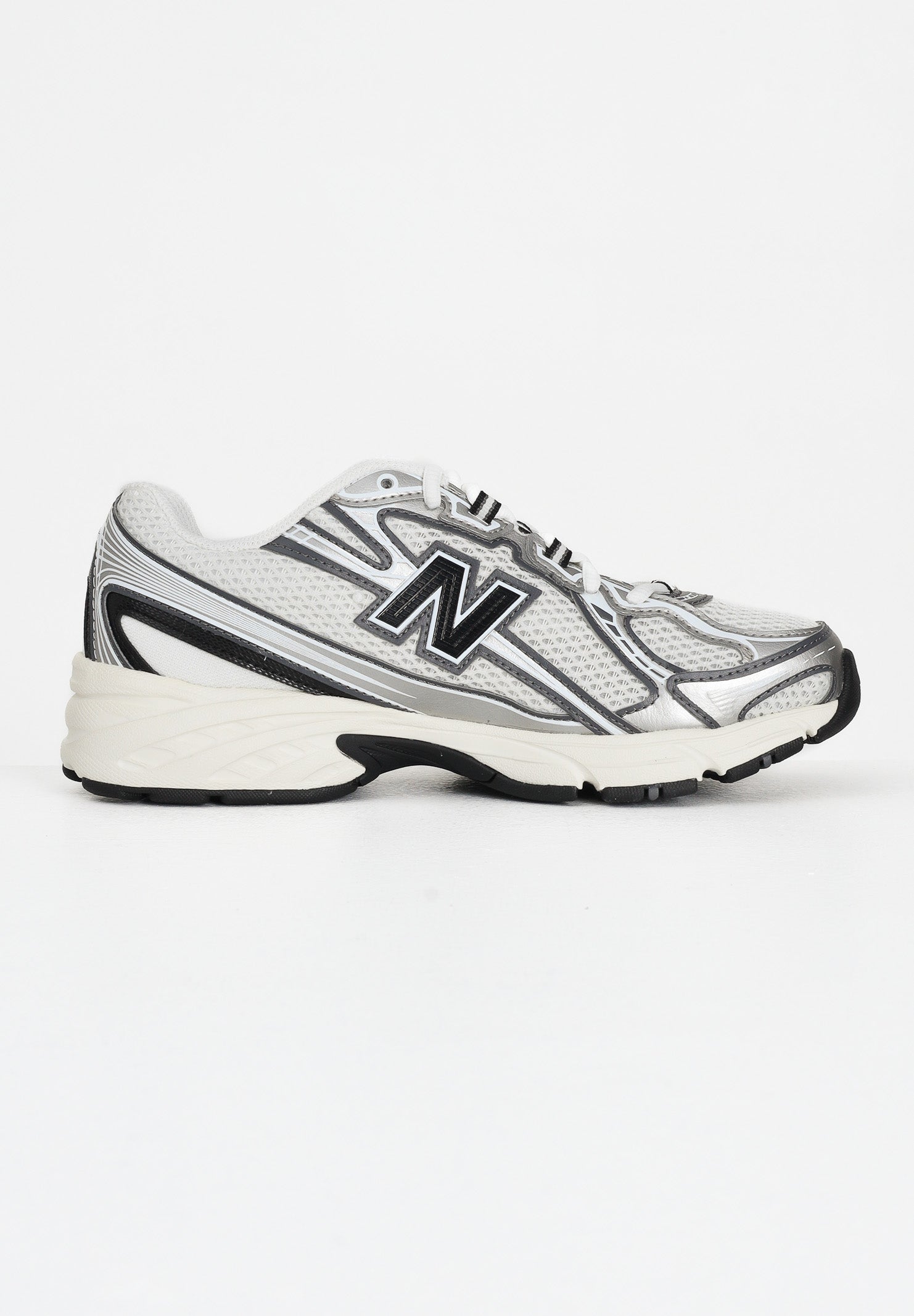NEW BALANCE Sneakers 740 bianche, argento e nere da uomo U740BK2 . NEW BALANCE