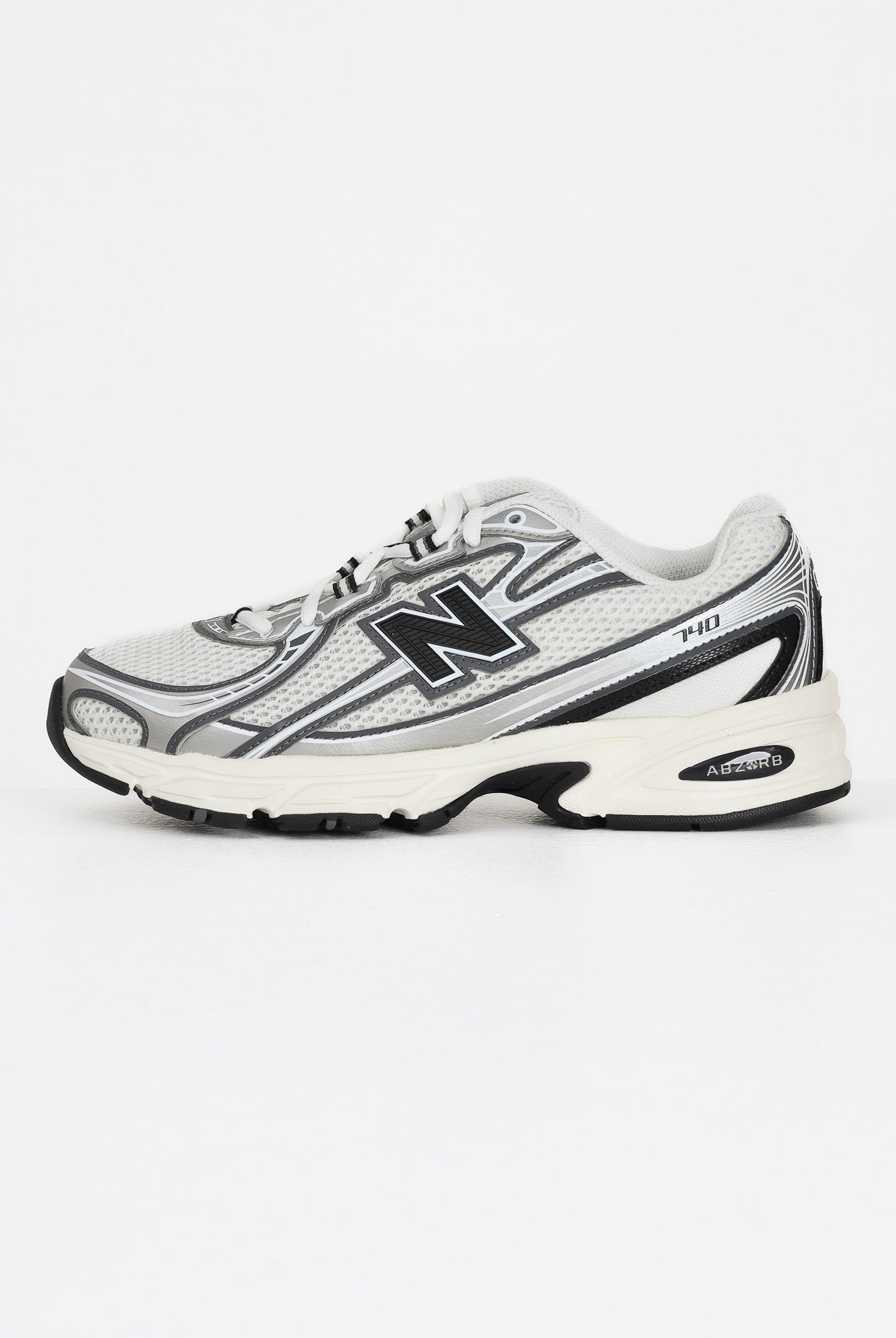 NEW BALANCE Sneakers 740 bianche, argento e nere da uomo U740BK2 . NEW BALANCE