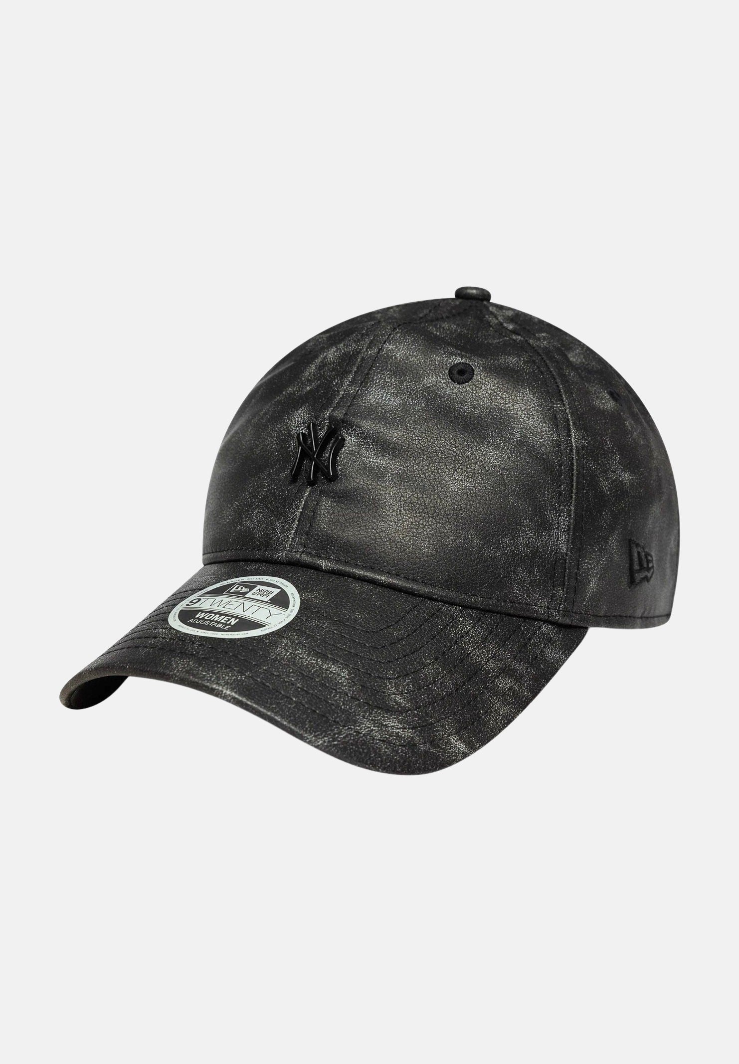 NEW ERA Cappello con visiera 9TWENTY New York Yankees MLB Worn in ecopelle nera per uomo e donna 60758953 . NEW ERA