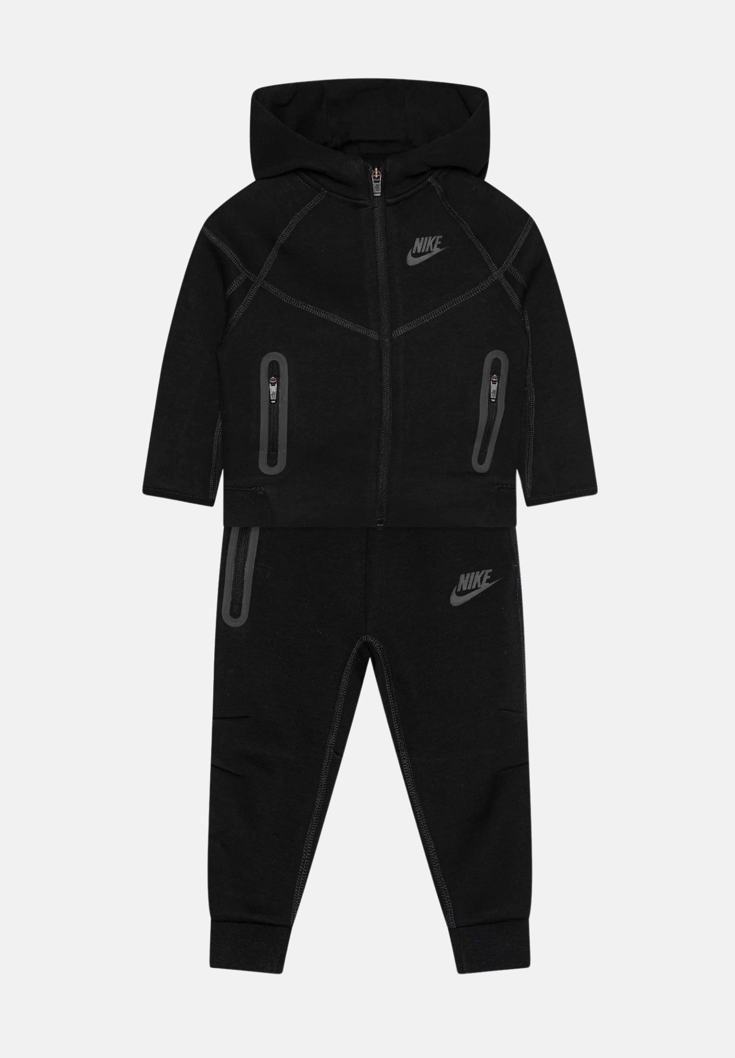 NIKE Tuta Tech Fleece nera da neonato 66L050 023 NIKE