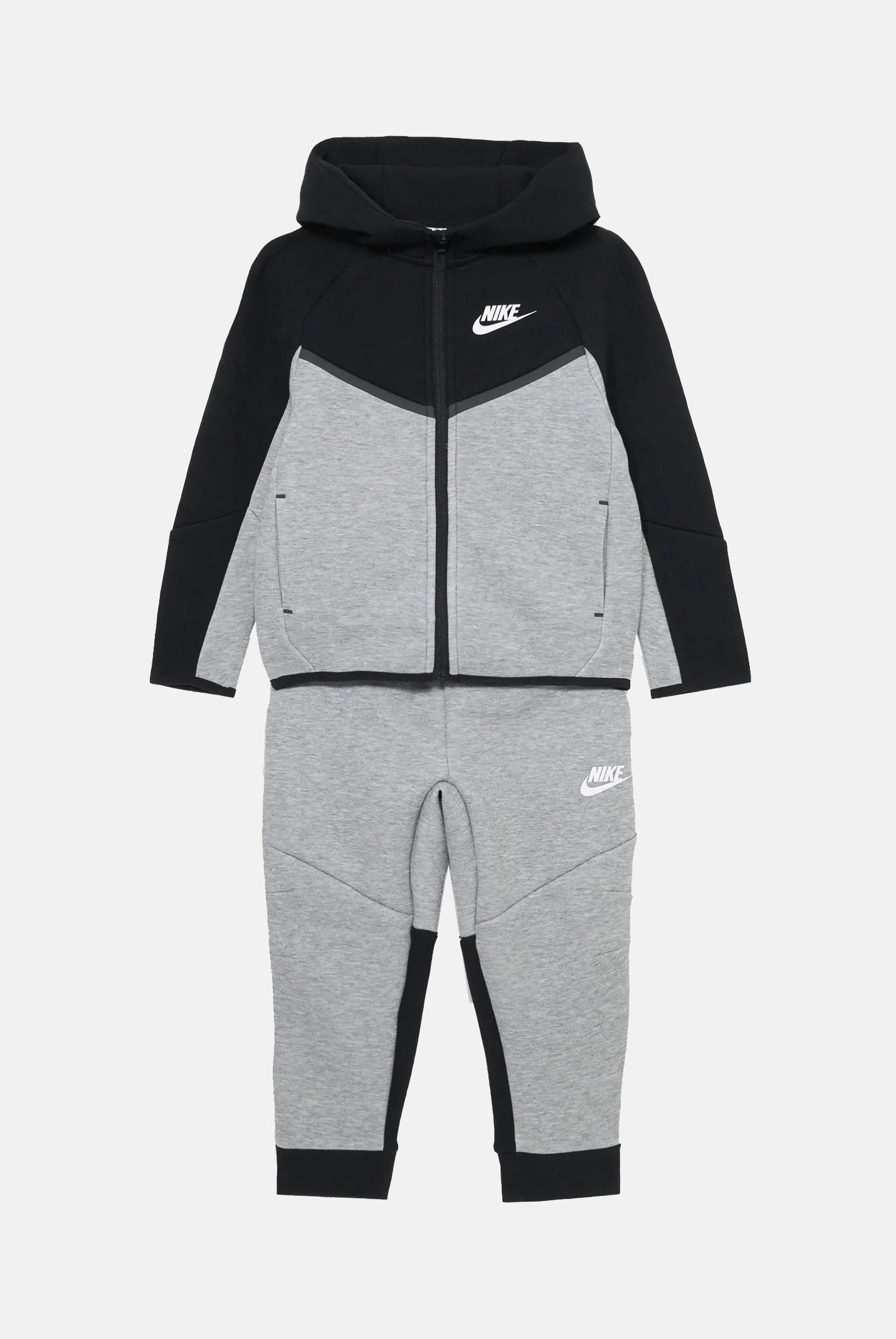 NIKE Tuta Tech Fleece nera e grigia per bambino e bambina 86M880 G0E NIKE