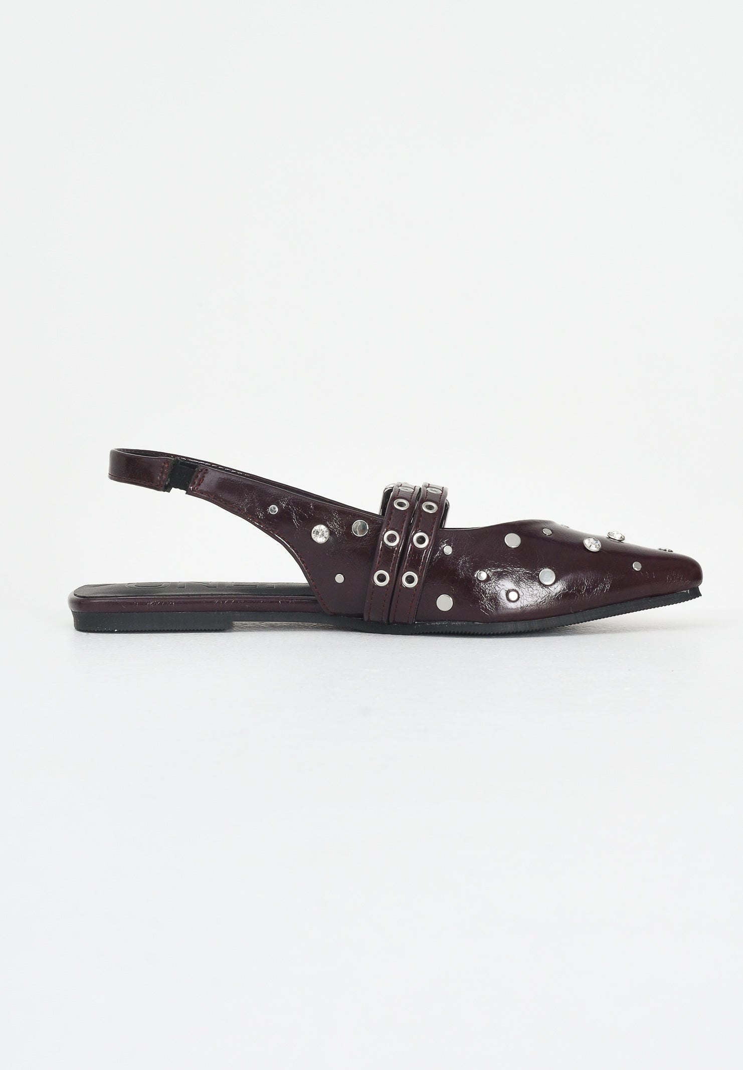ONLY Sandali bordeaux da donna con borchie 15340903 Burgundy ONLY