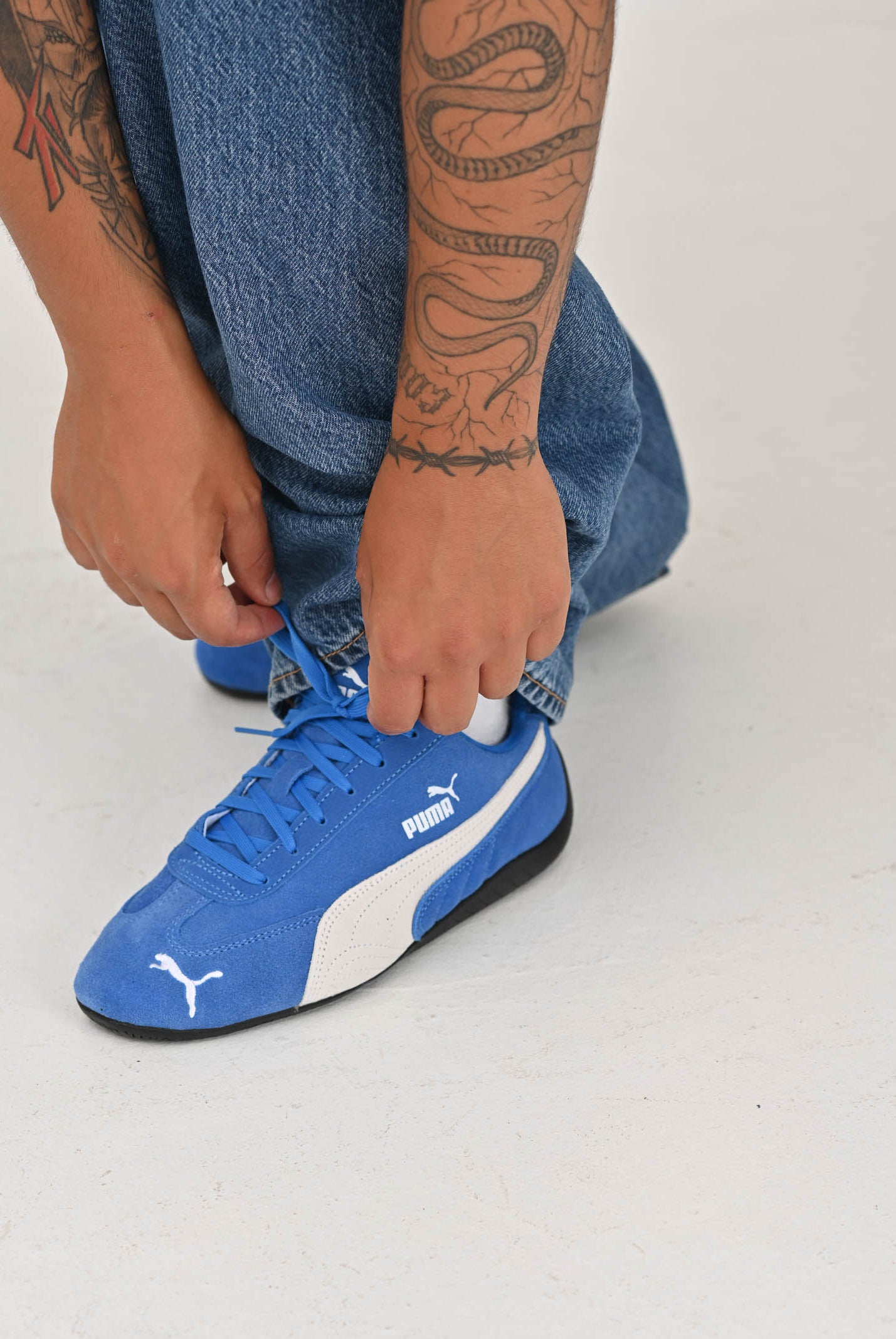 PUMA Sneakers Speedcat OG azzurre per uomo e donna 398846 18 PUMA