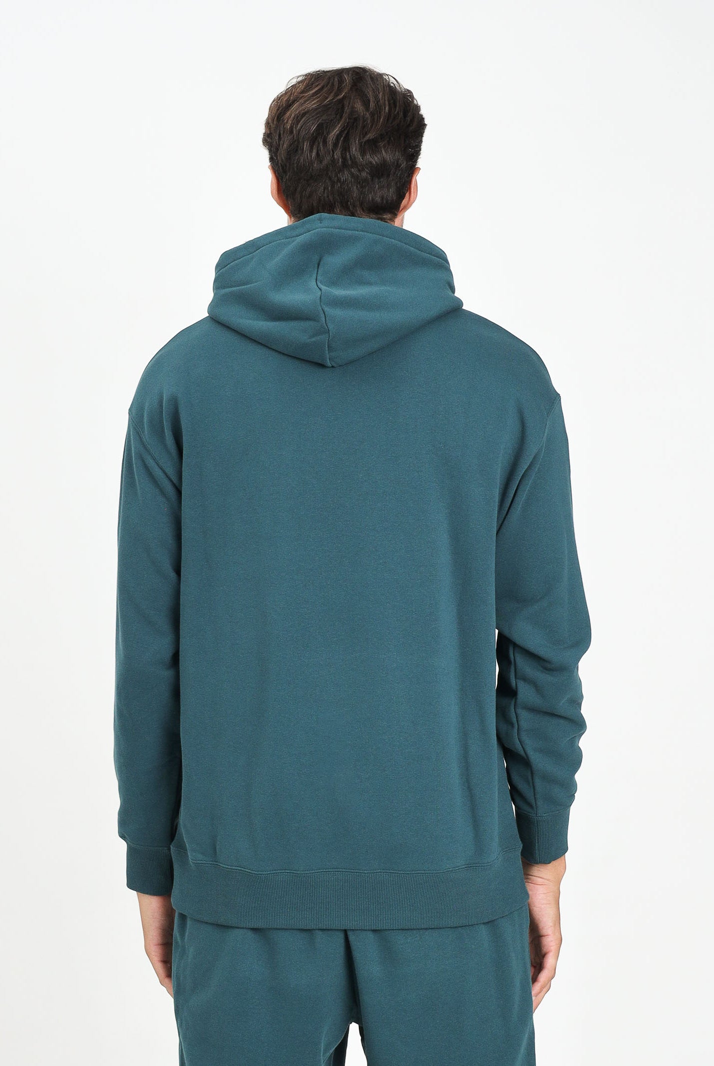 PUMA Felpa con cappuccio WARDROBE ESS verde petrolio da uomo 629648 75 PUMA
