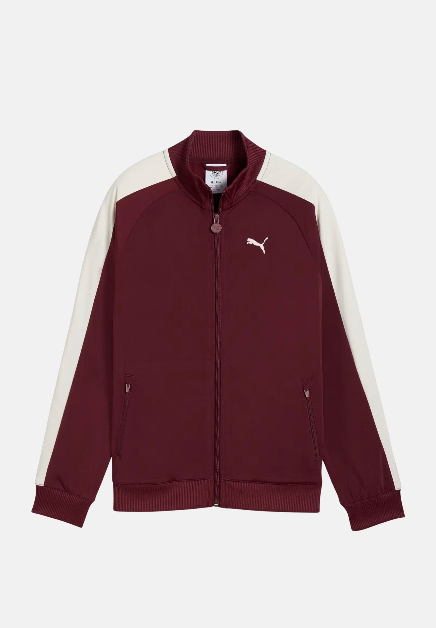 PUMA Felpa con zip T7 ALWAYS ON bordeaux per bambino e bambina 629875 96 PUMA