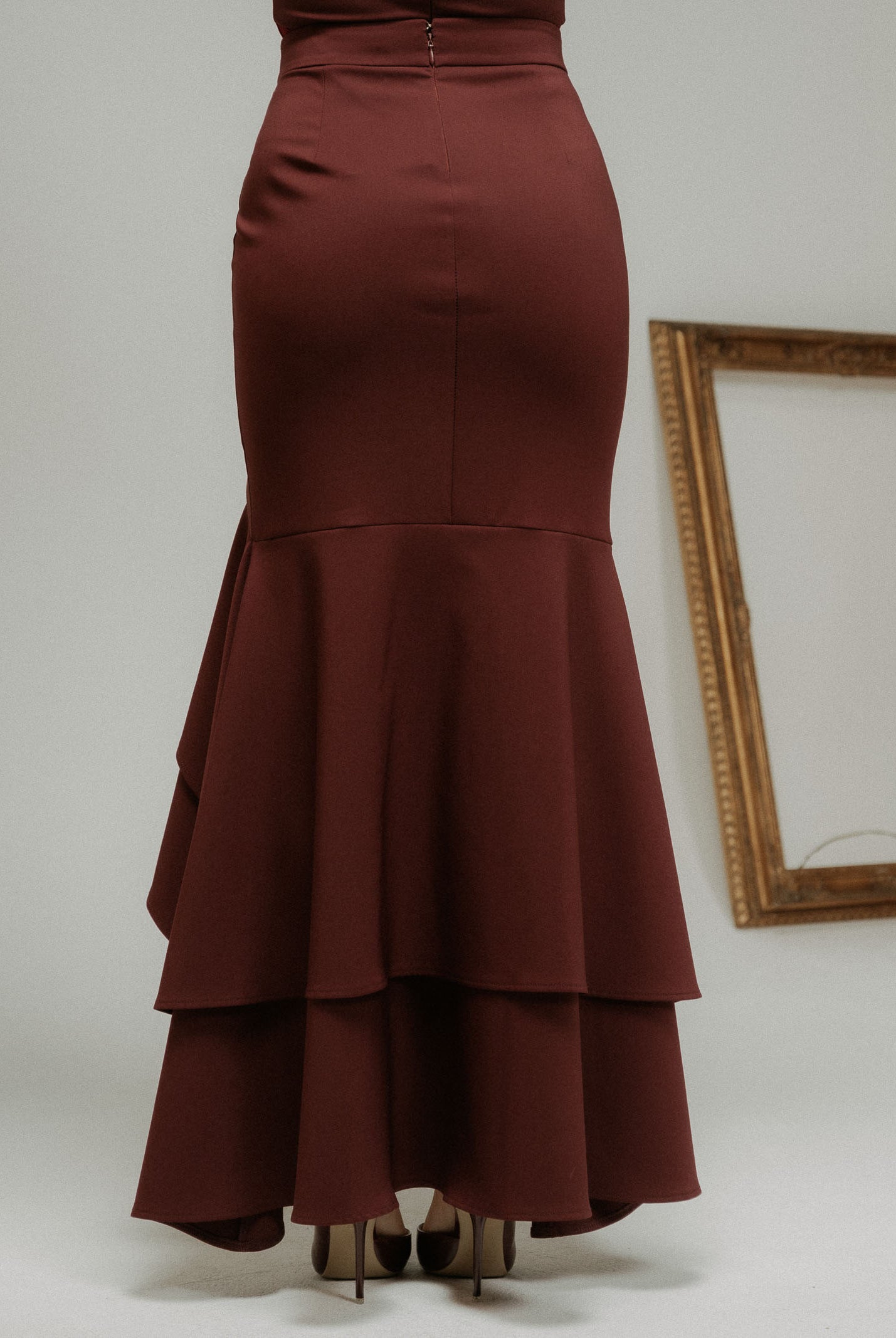 SANTAS Gonna lunga ÉLAN bordeaux da donna PV2606 PR SANTAS