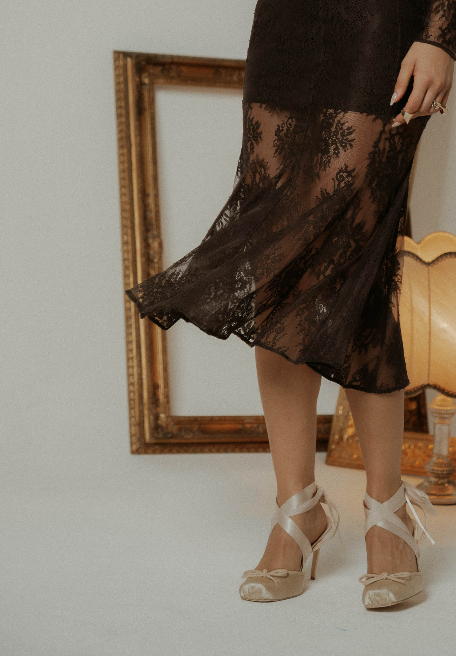 SANTAS Abito midi ÉTERNELLE marrone da donna PV2608 GR SANTAS