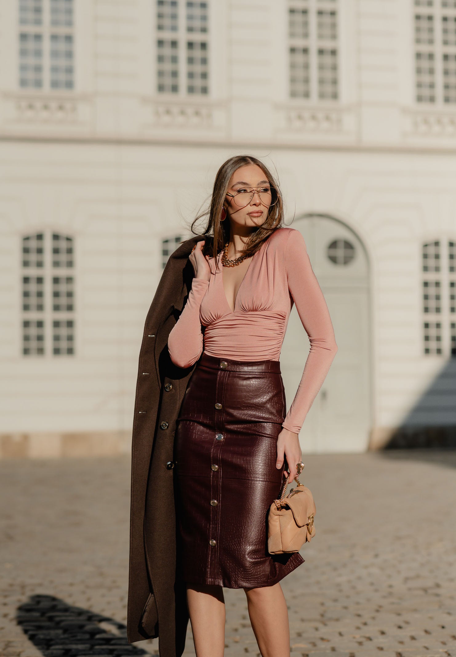 SANTAS Gonna midi BELLE ÉTOILE bordeaux da donna PV2610 BO SANTAS
