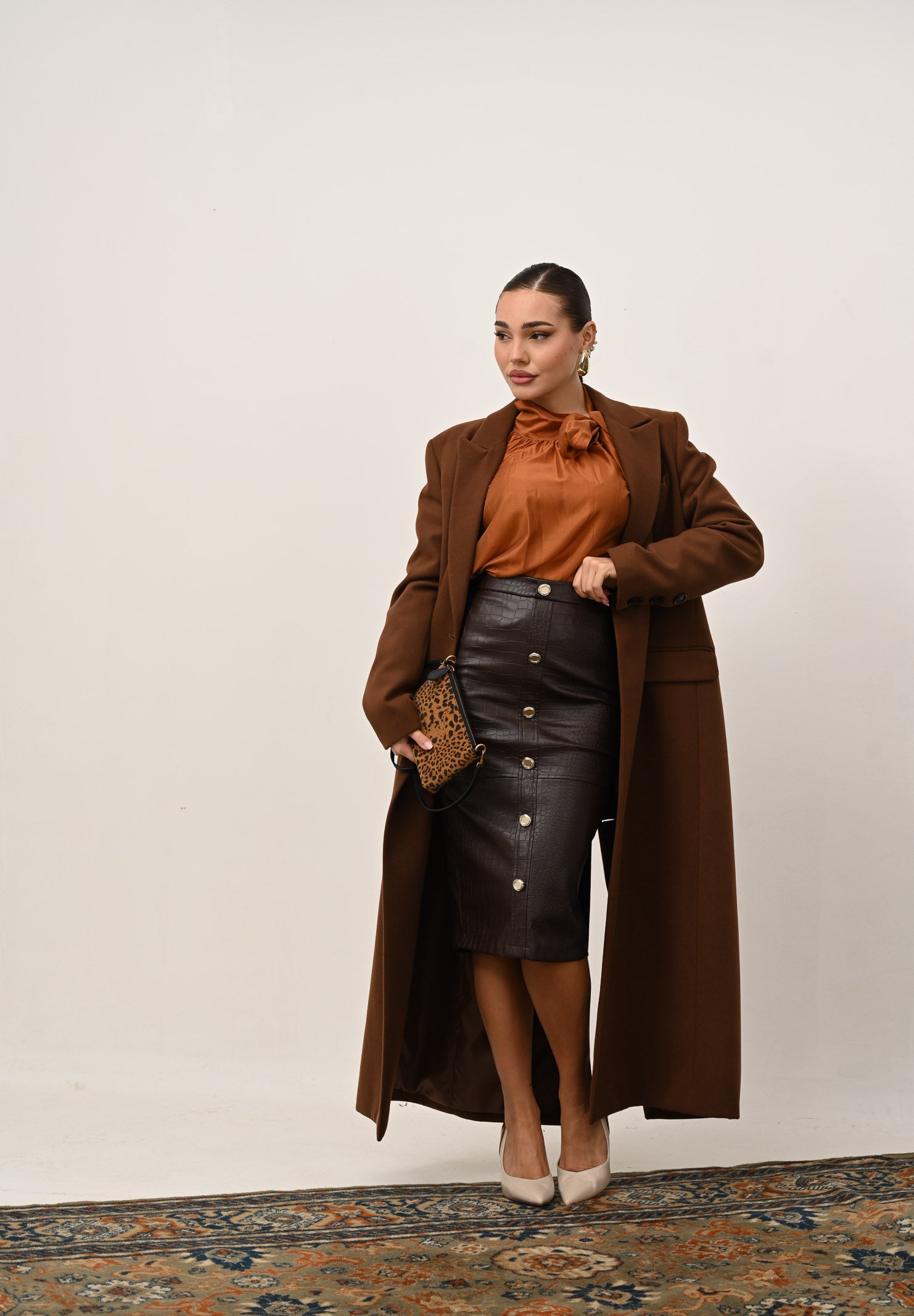 SANTAS Gonna midi BELLE ÉTOILE marrone da donna PV2610 MA SANTAS