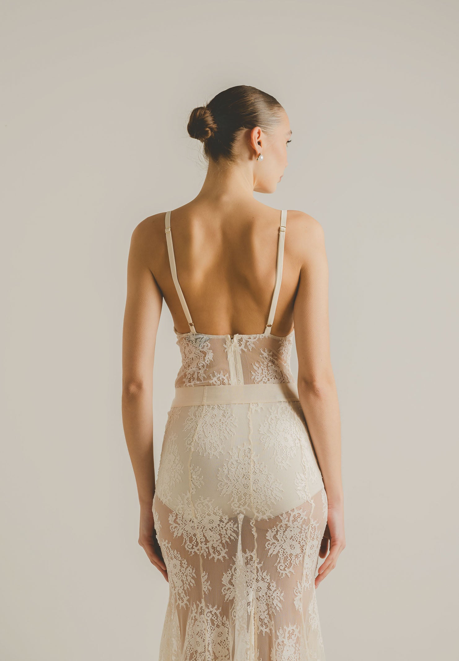 SANTAS Body RADIANCE panna da donna con ricamo in pizzo floreale PV2615 PA SANTAS