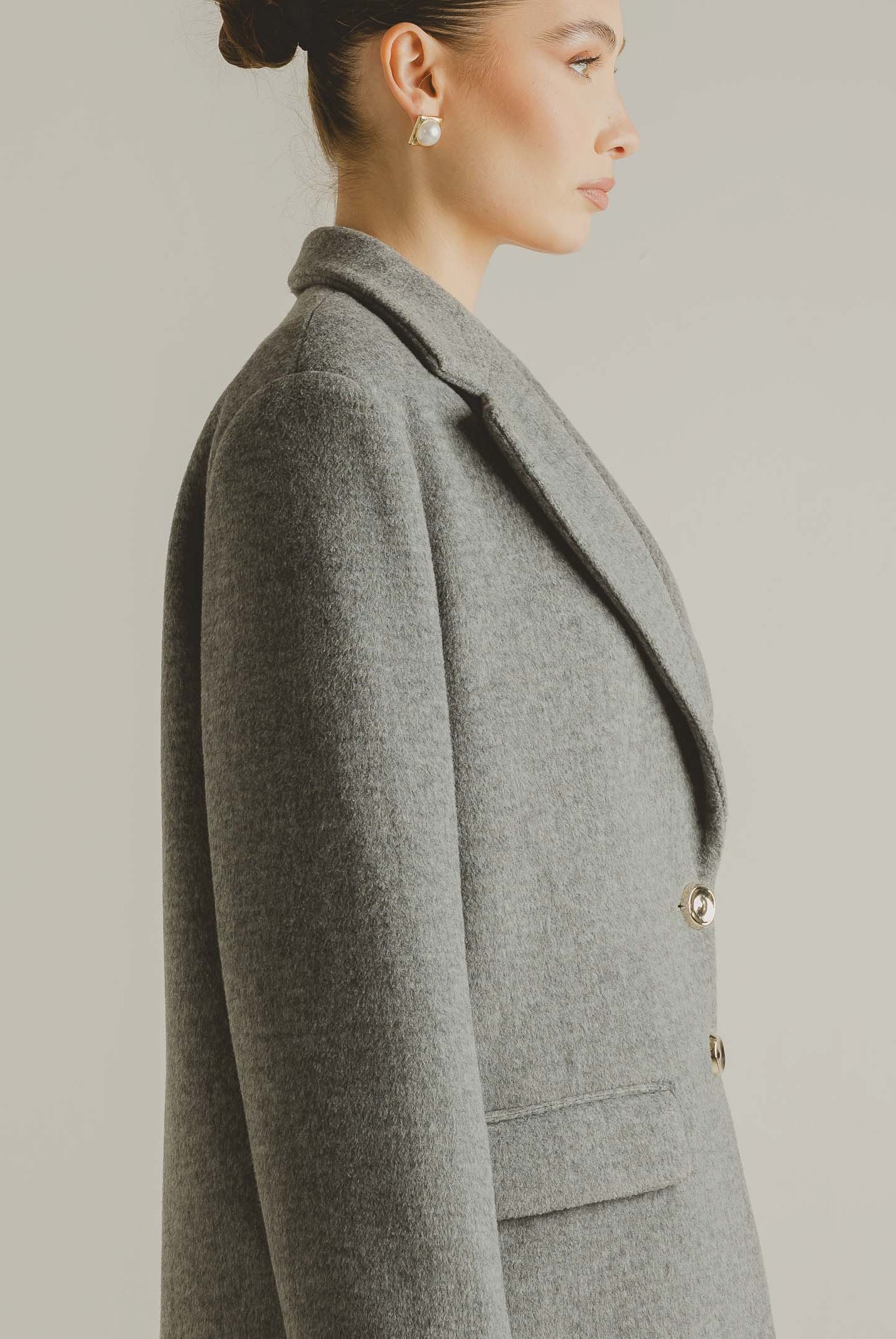 SANTAS Cappotto corto LUMIÈRE grigio da donna PV2620 GR SANTAS