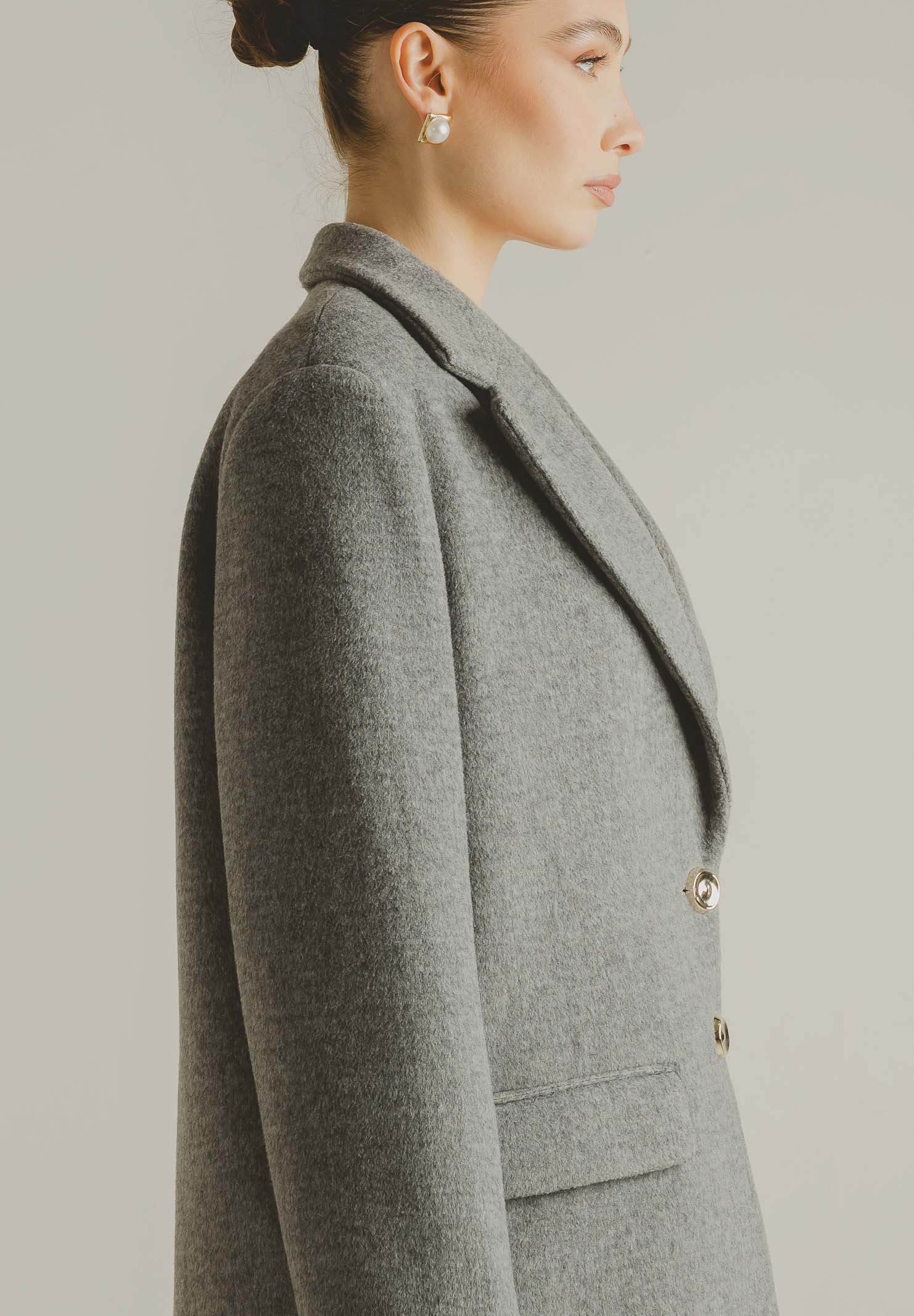 SANTAS Cappotto corto LUMIÈRE grigio da donna PV2620 GR SANTAS