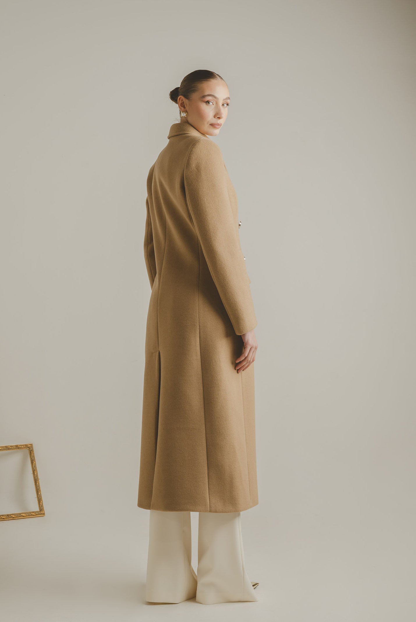 SANTAS Cappotto lungo ÉCLIPSE beige da donna PV2623 BE SANTAS