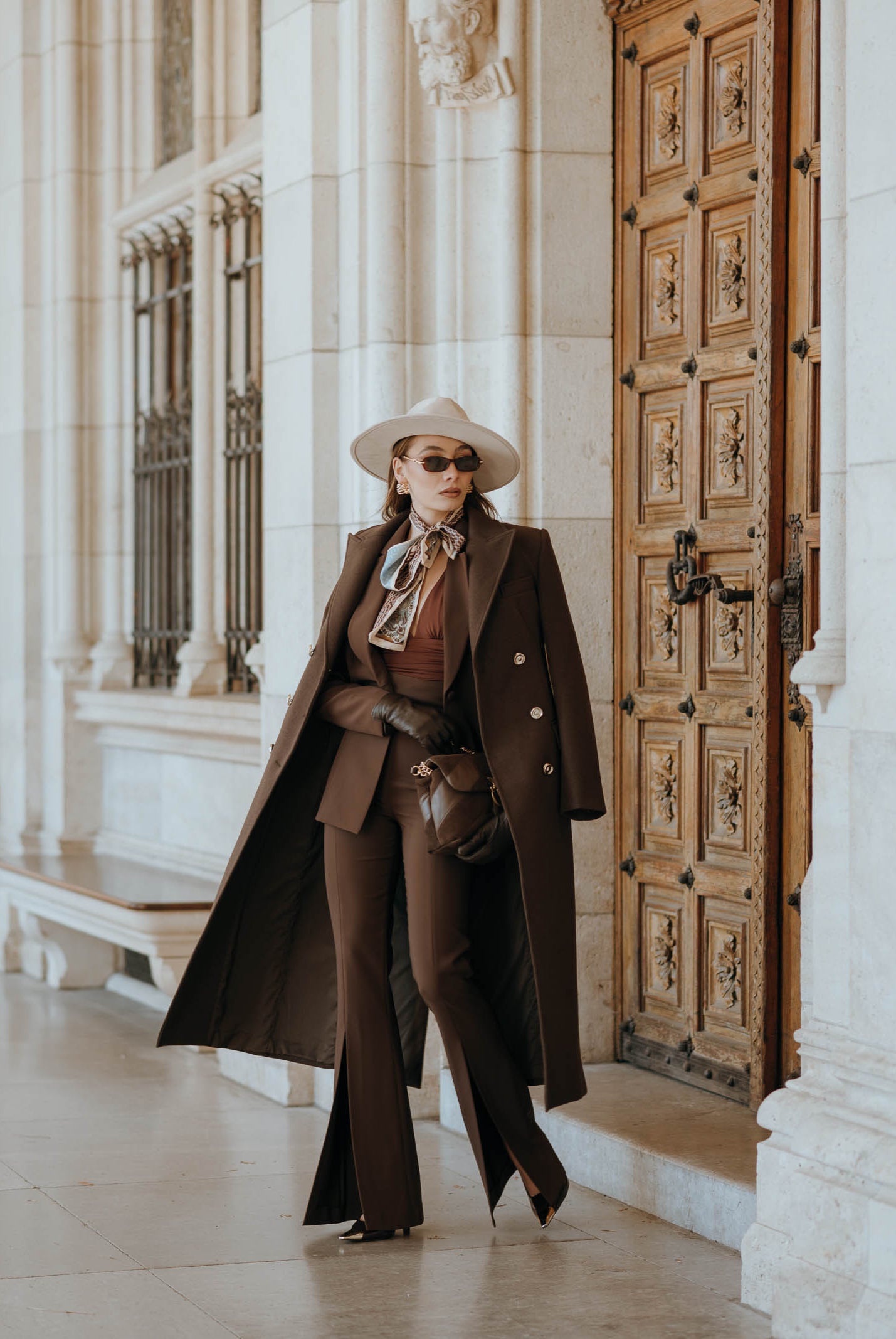 SANTAS Cappotto lungo ÉCLIPSE marrone da donna PV2623 MA SANTAS