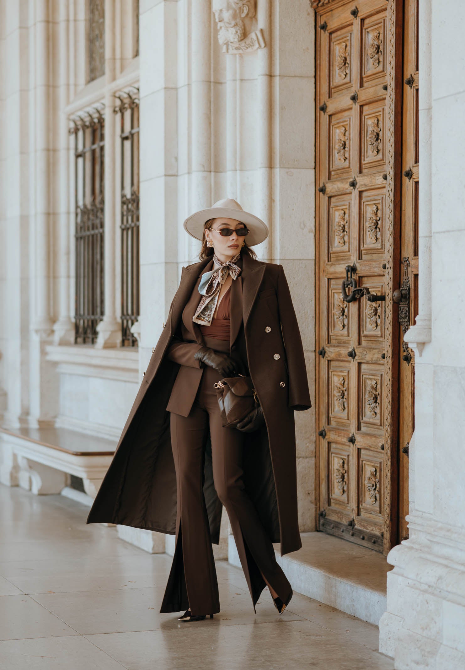 SANTAS Cappotto lungo ÉCLIPSE marrone da donna PV2623 MA SANTAS