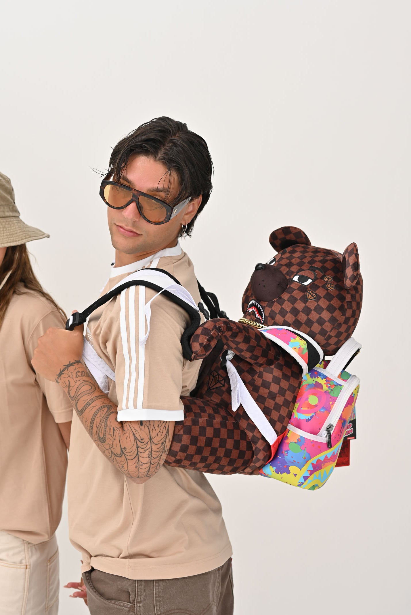 Zaino BACKPACK BEAR WEARING marrone per uomo e donna 910B6312NSZ . SPRAYGROUND