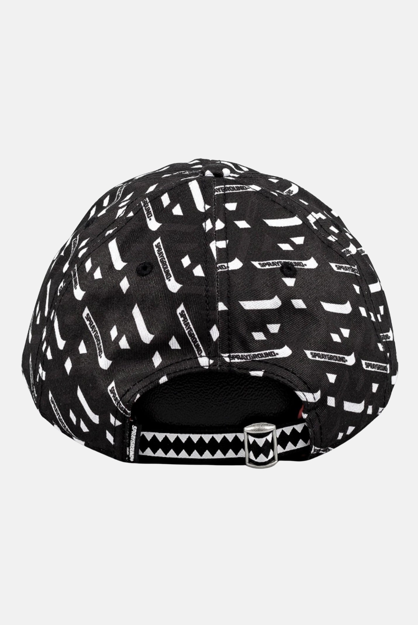SPRAYGROUND Cappello con visiera nero per uomo e donna con stampa logata e iconico shark mouth SP15012BLK . SPRAYGROUND