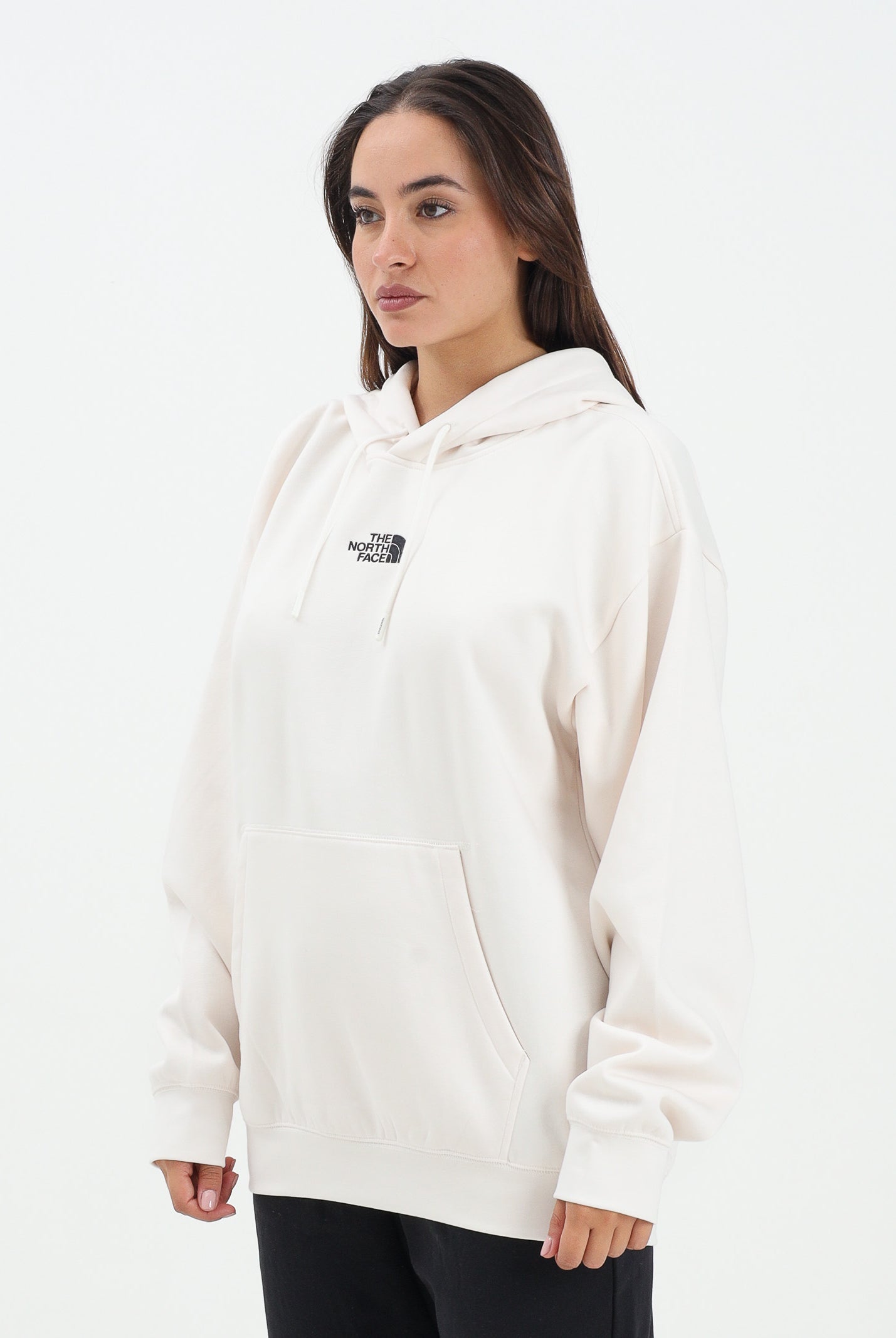 THE NORTH FACE Felpa con cappuccio Essential panna da donna NF0A89ENQLI1 . THE NORTH FACE