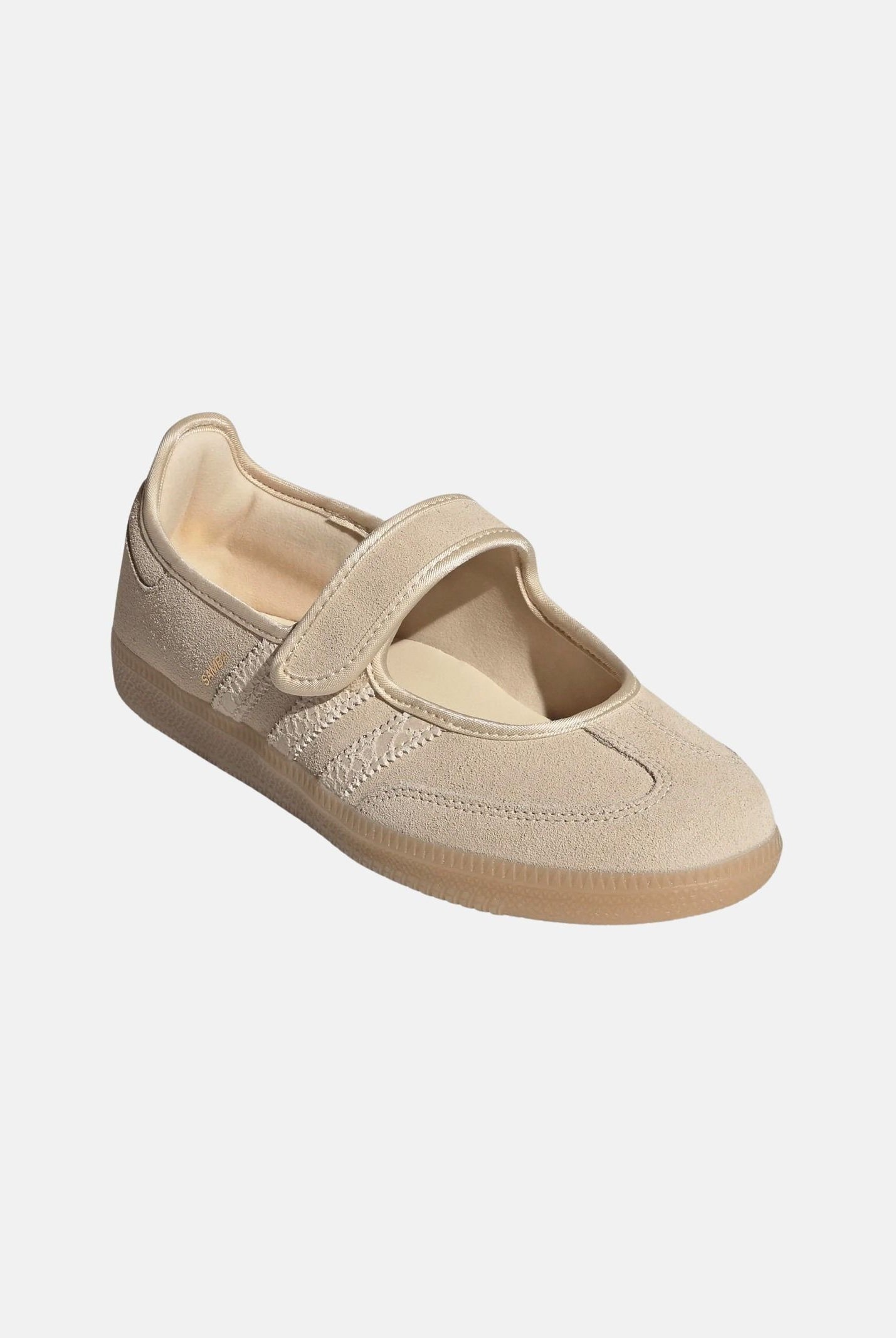 ADIDAS ORIGINALS Sneakers SAMBA JANE gold metallic, beige- oro, da donna con cinturino in stile Mary Jane. HQ9496 . ADIDAS ORIGINALS