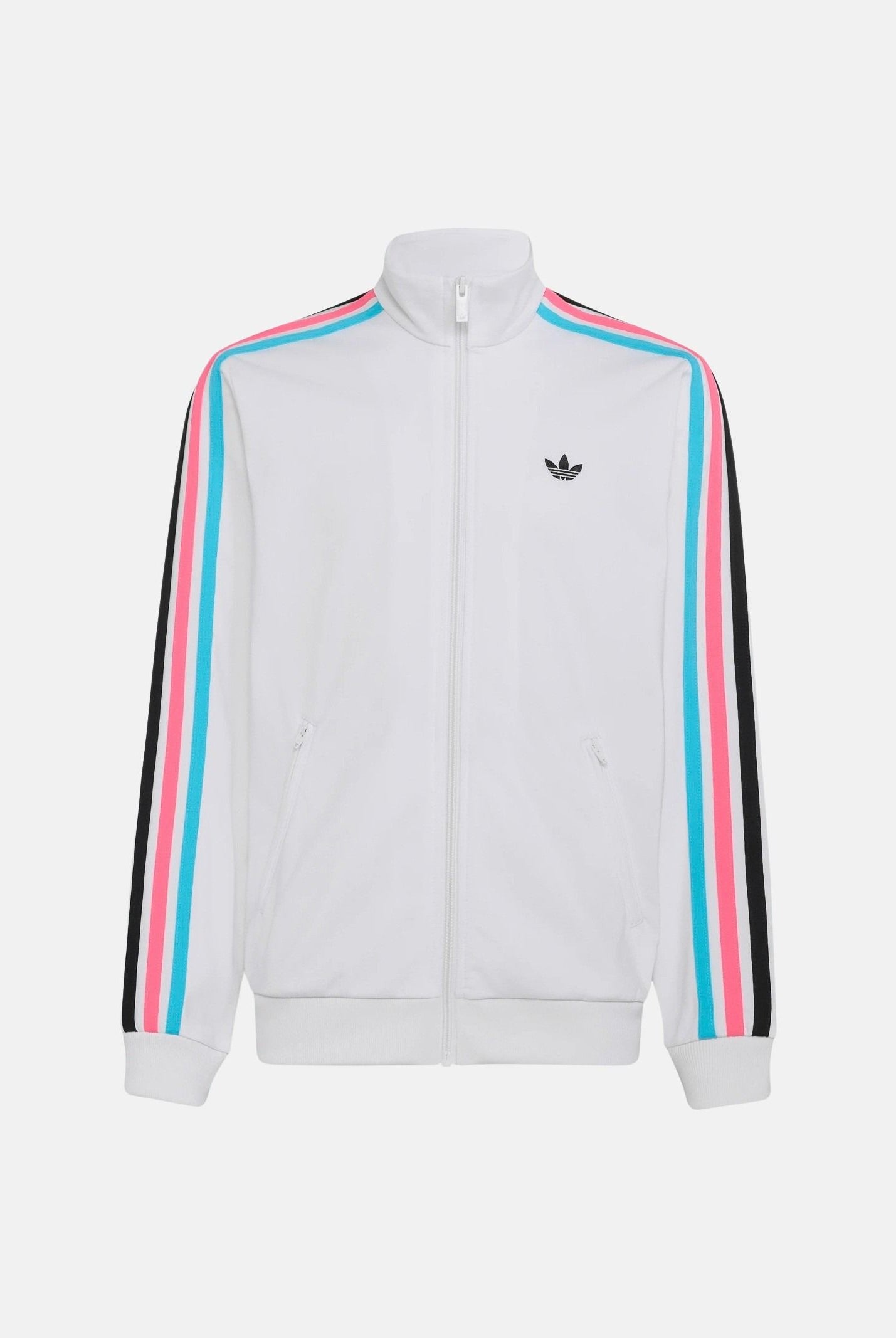 ADIDAS ORIGINALS Felpa FIREBIRD con zip bianca con bande laterali colorate per bambino e bambina<BR/> HZ6644 . ADIDAS ORIGINALS