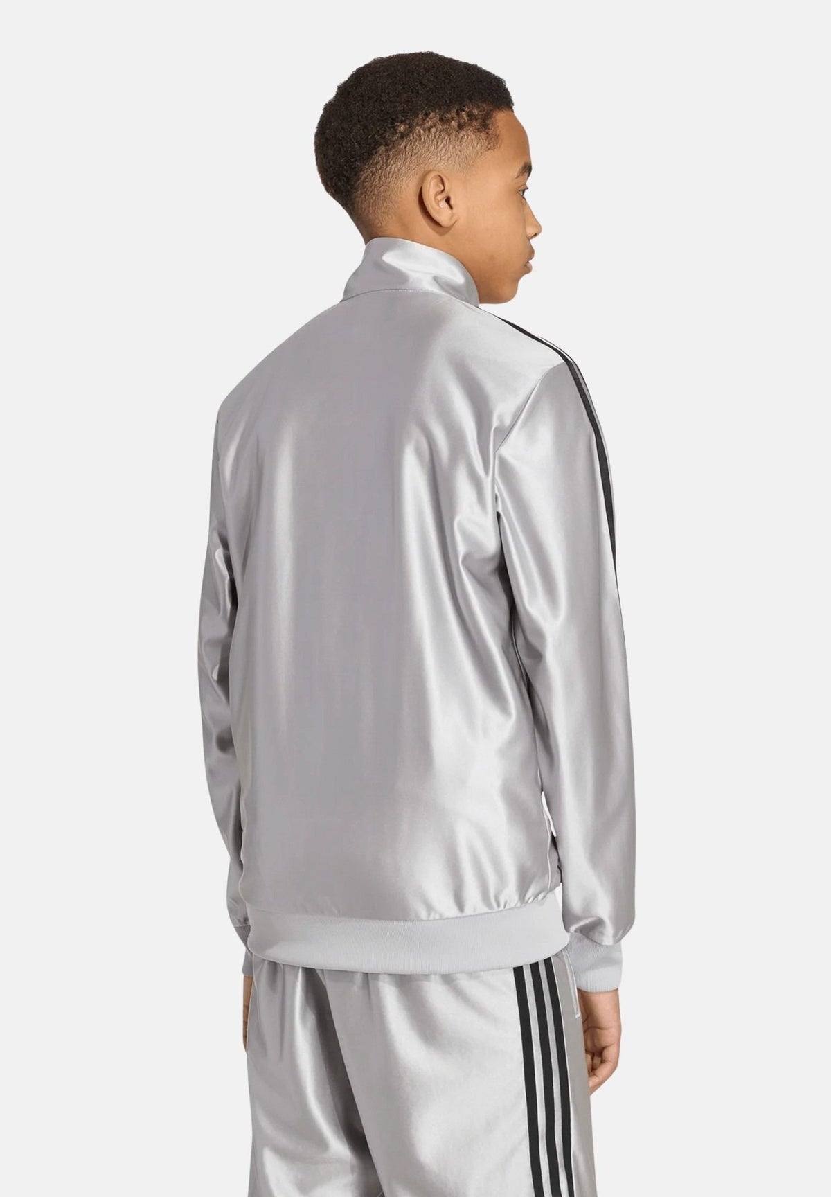 ADIDAS ORIGINALS Felpa con zip ghiaccio FIREBIRD per bambino e bambina con colletto alto e iconiche bande a contrasto IA2221 . ADIDAS ORIGINALS