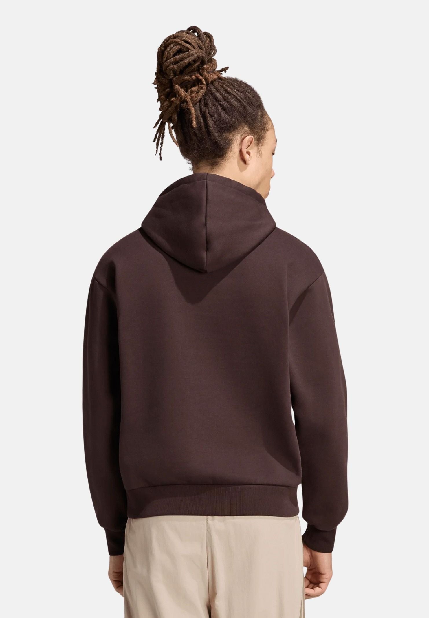 ADIDAS ORIGINALS Felpa con cappuccio MONO HOODED SWEAT Aucu marrone da uomo e donna IA4542 . ADIDAS ORIGINALS