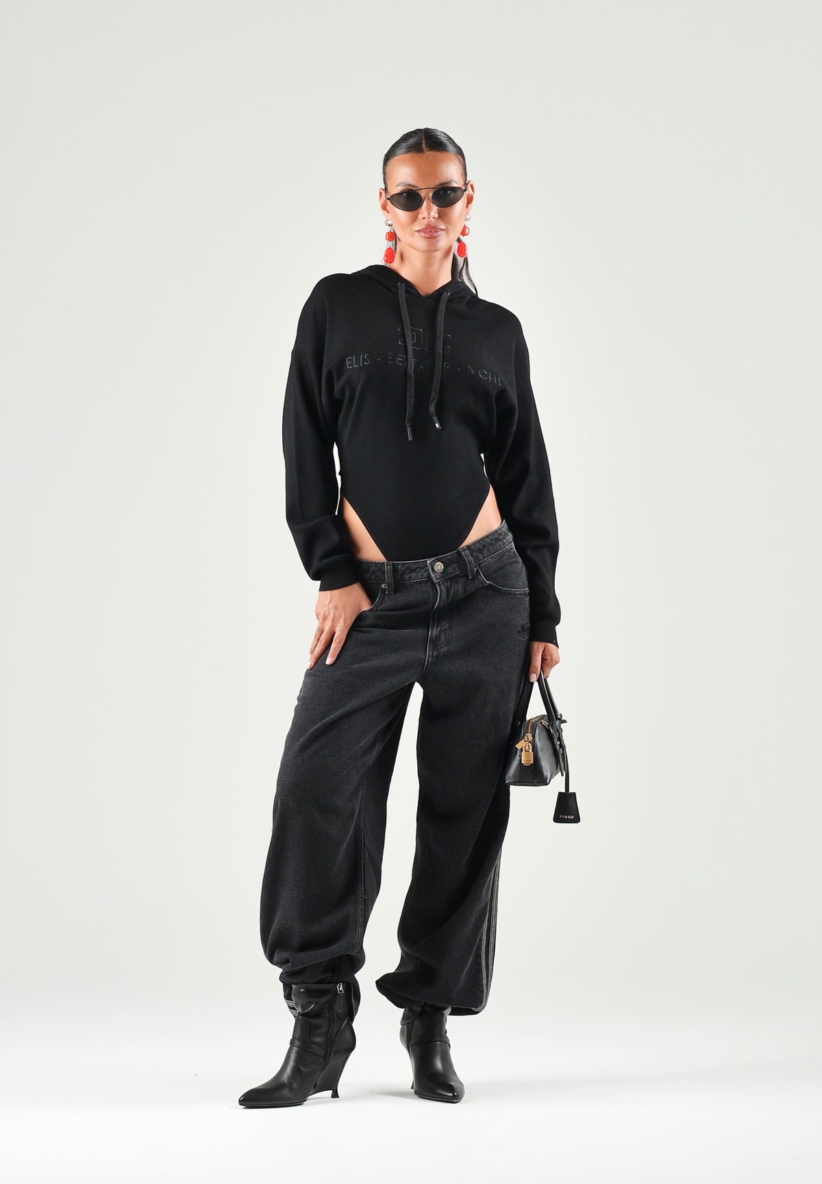 ADIDAS ORIGINALS Jeans CLASSIC STREET RELAXED denim nero da uomo e da donna IB6947 . ADIDAS ORIGINALS