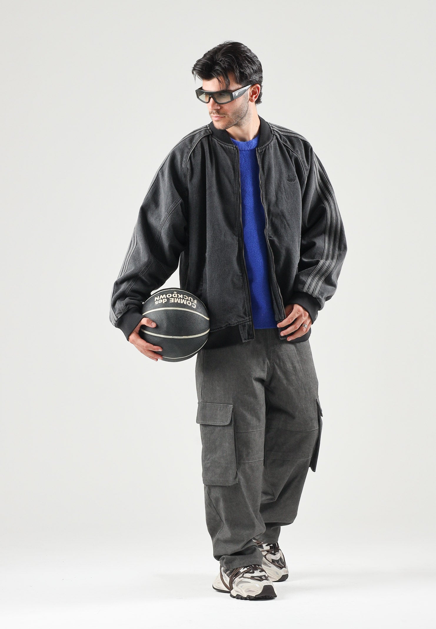 ADIDAS ORIGINALS Giubbotto/ giacca da allenamento in denim da uomo IB6948 . ADIDAS ORIGINALS