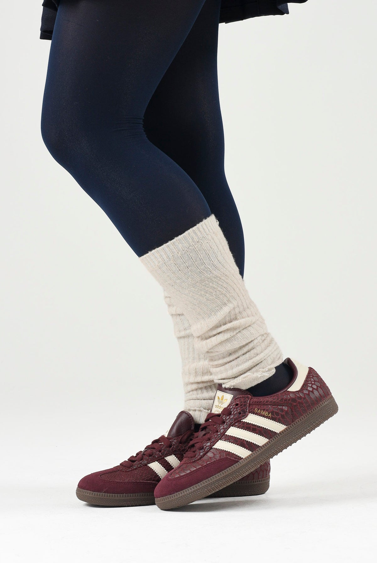 ADIDAS ORIGINALS Sneakers SAMBA OG bordeaux per uomo e donna con effetto pitonato IH3979 . ADIDAS ORIGINALS