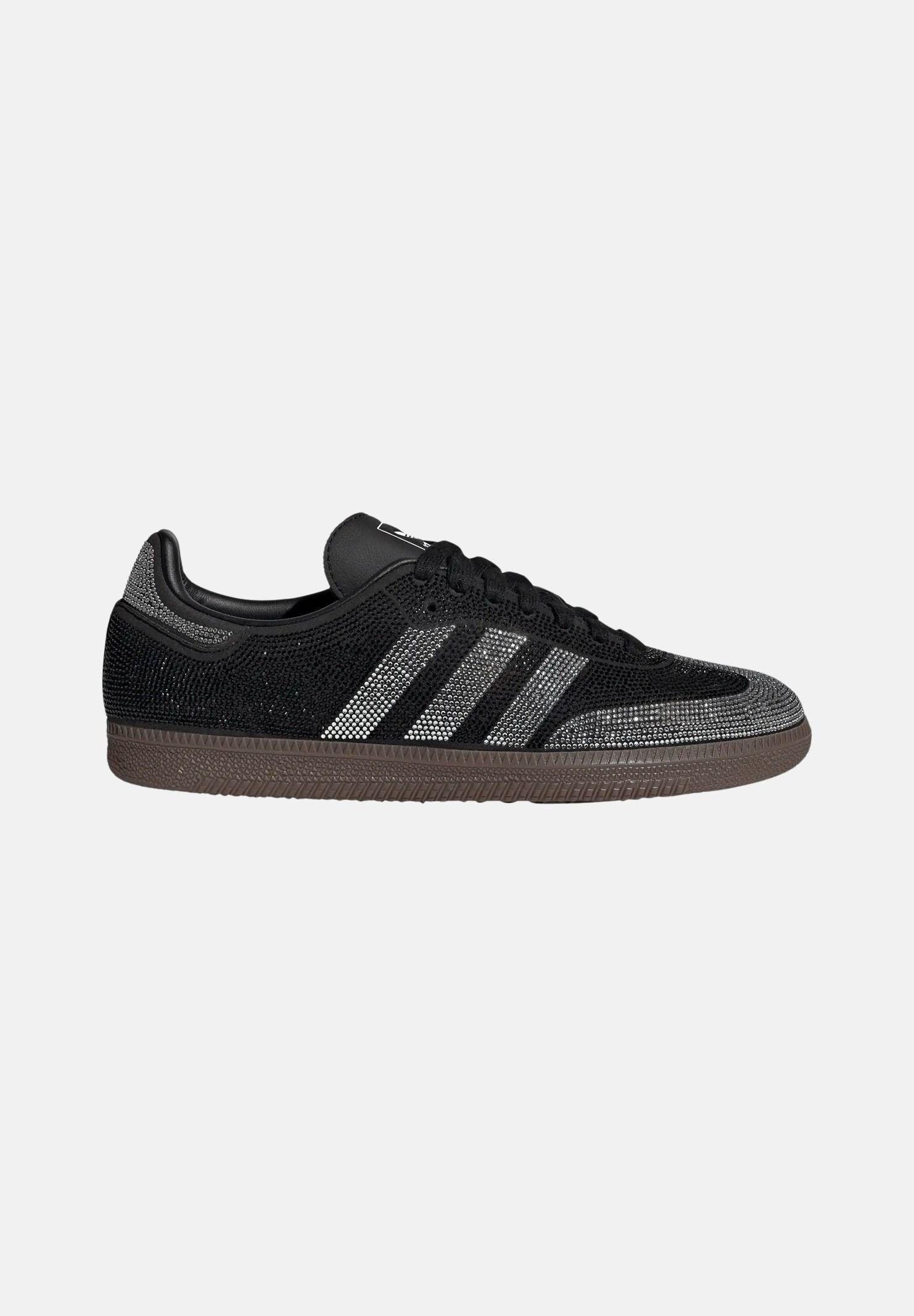 ADIDAS ORIGINALS Sneakers SAMBA OG Core nero da donna con strass<BR/> IH9052 . ADIDAS ORIGINALS