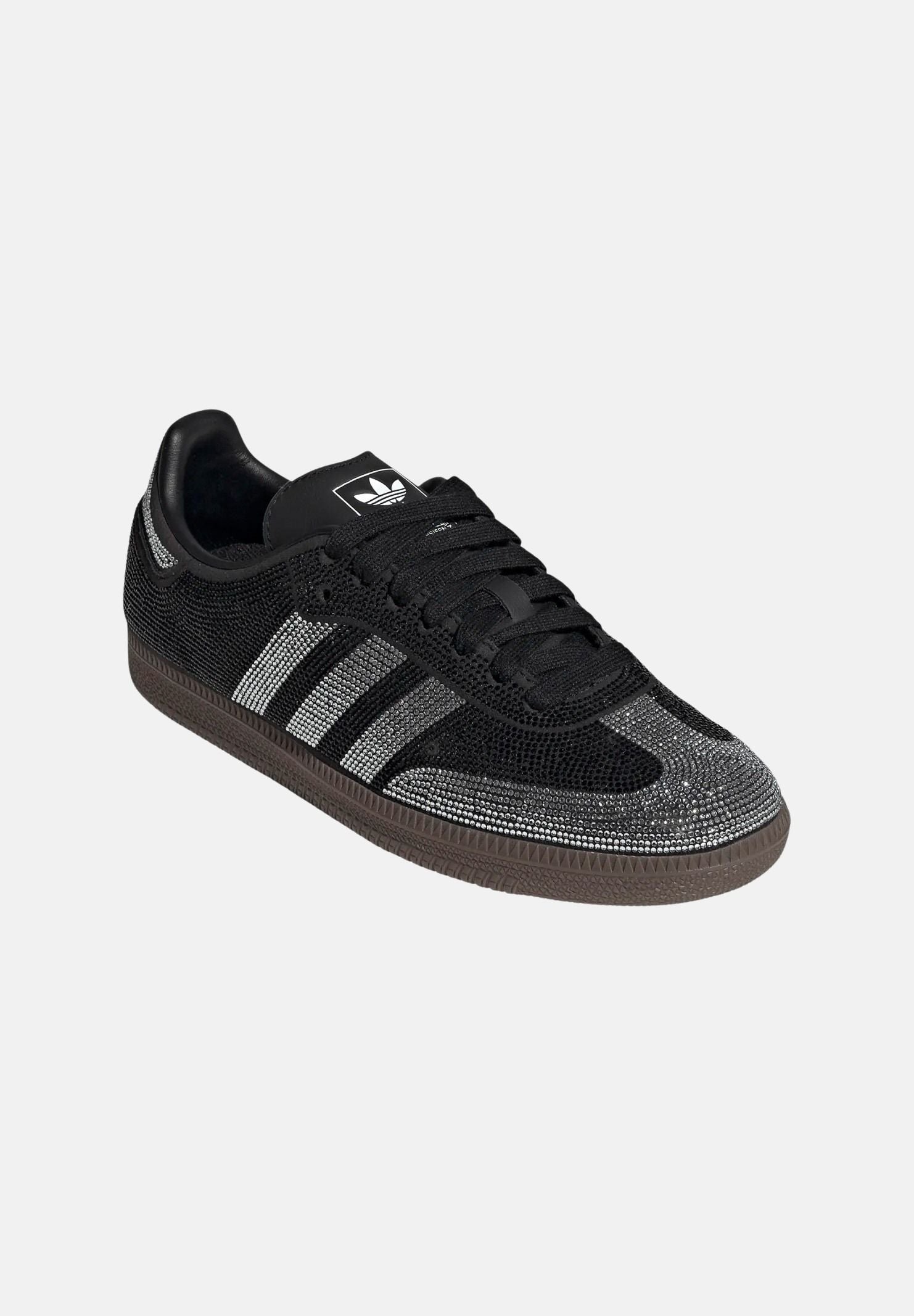 ADIDAS ORIGINALS Sneakers SAMBA OG Core nero da donna con strass<BR/> IH9052 . ADIDAS ORIGINALS