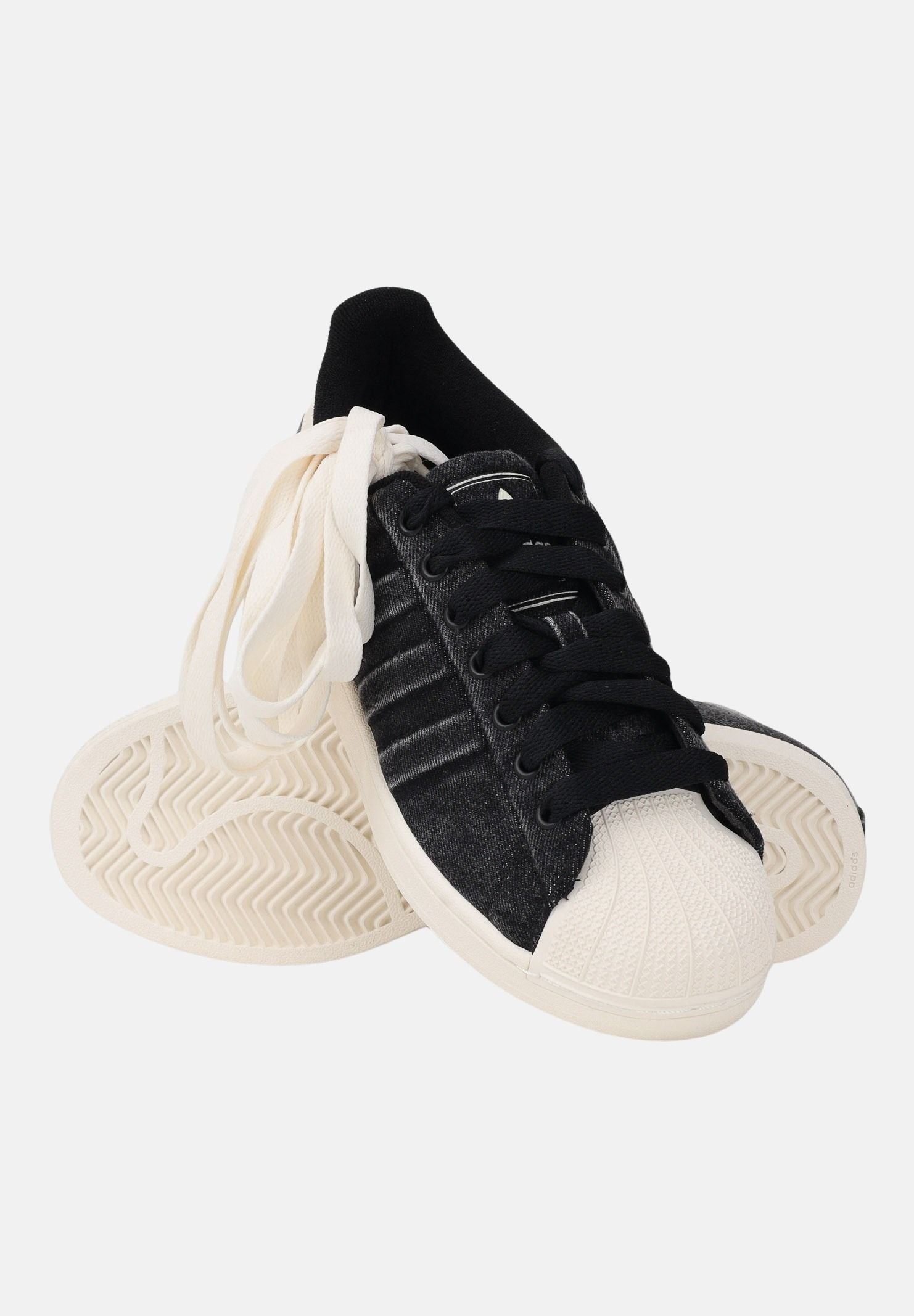 ADIDAS ORIGINALS Sneakers SUPERSTAR II in denim nero per uomo e donna IH9247 . ADIDAS ORIGINALS