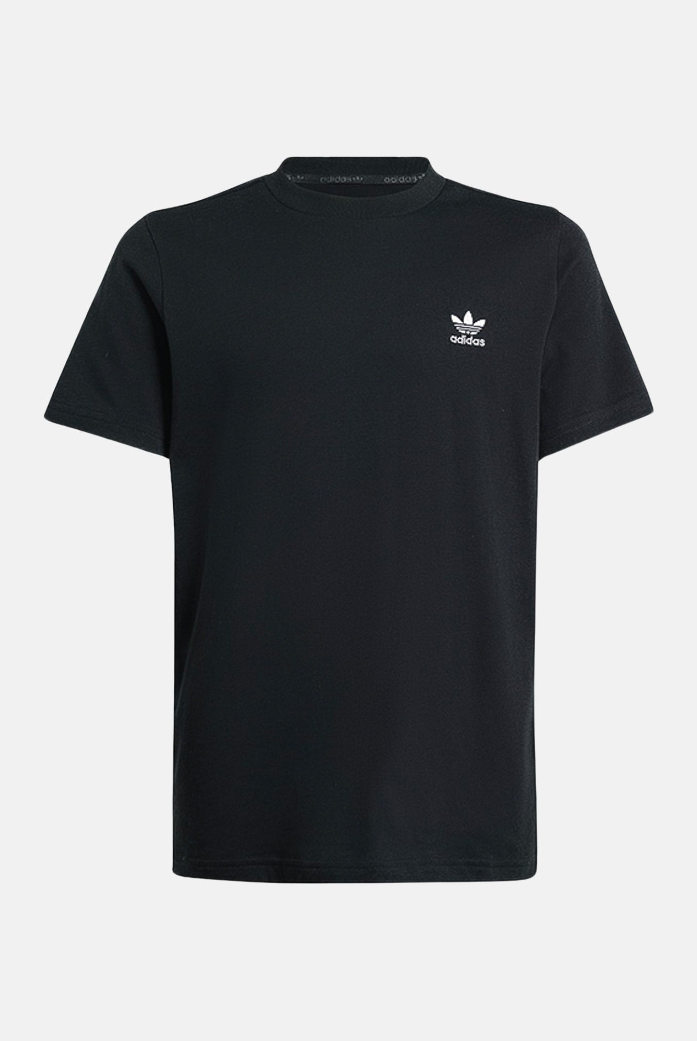 ADIDAS ORIGINALS T-shirt a manica corta nera per bambino e bambina con ricamo logo IW3495 . ADIDAS ORIGINALS