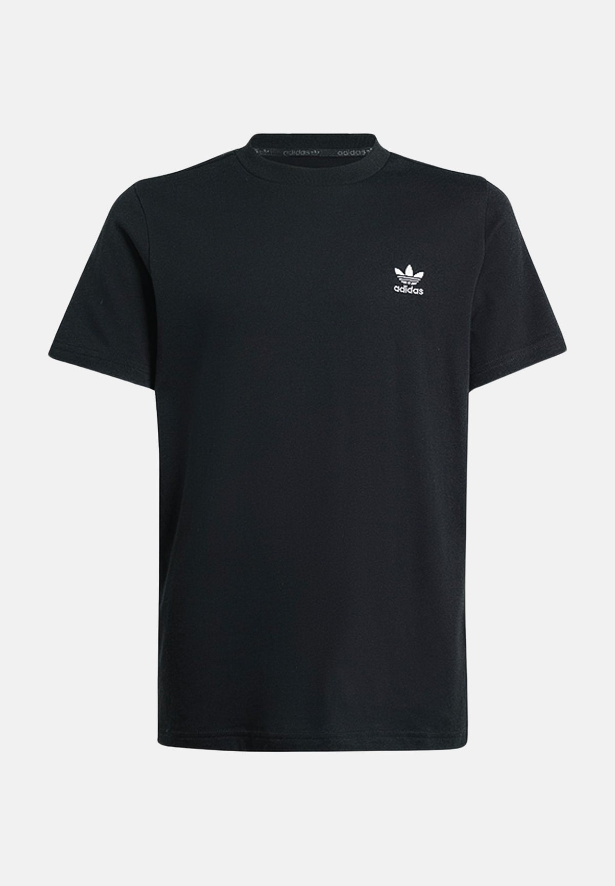 ADIDAS ORIGINALS T-shirt a manica corta nera per bambino e bambina con ricamo logo IW3495 . ADIDAS ORIGINALS
