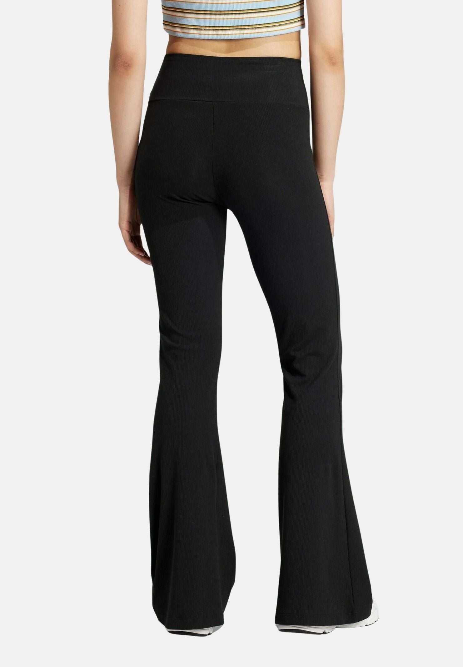 ADIDAS ORIGINALS Leggings sportivo Essentials Rib Flared nero da donna IW5727 . ADIDAS ORIGINALS