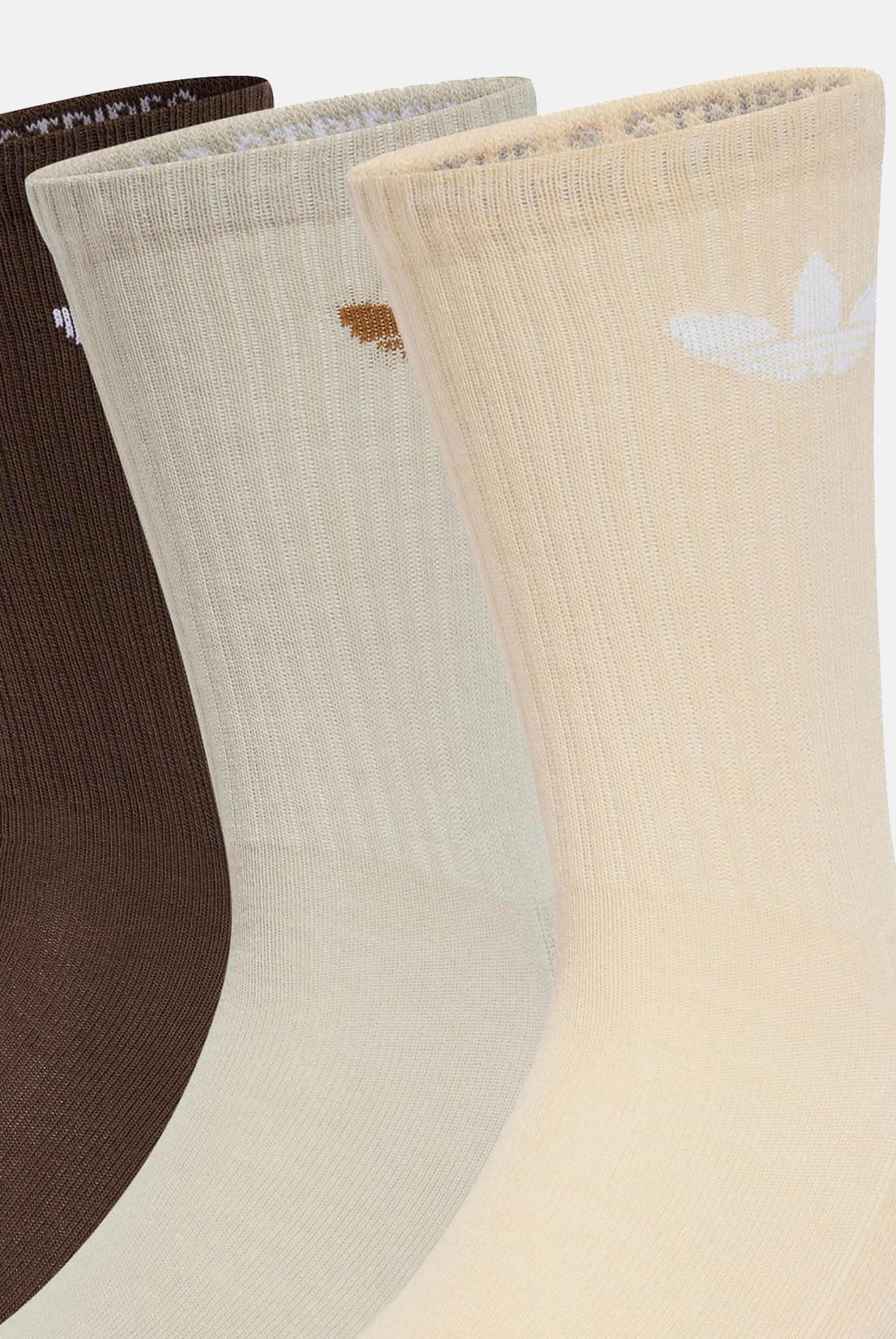 ADIDAS ORIGINALS Calzini (6 paia) Trefoil Cushion Crew marroni, beige e sabbia per uomo e donna IX5274 . ADIDAS ORIGINALS