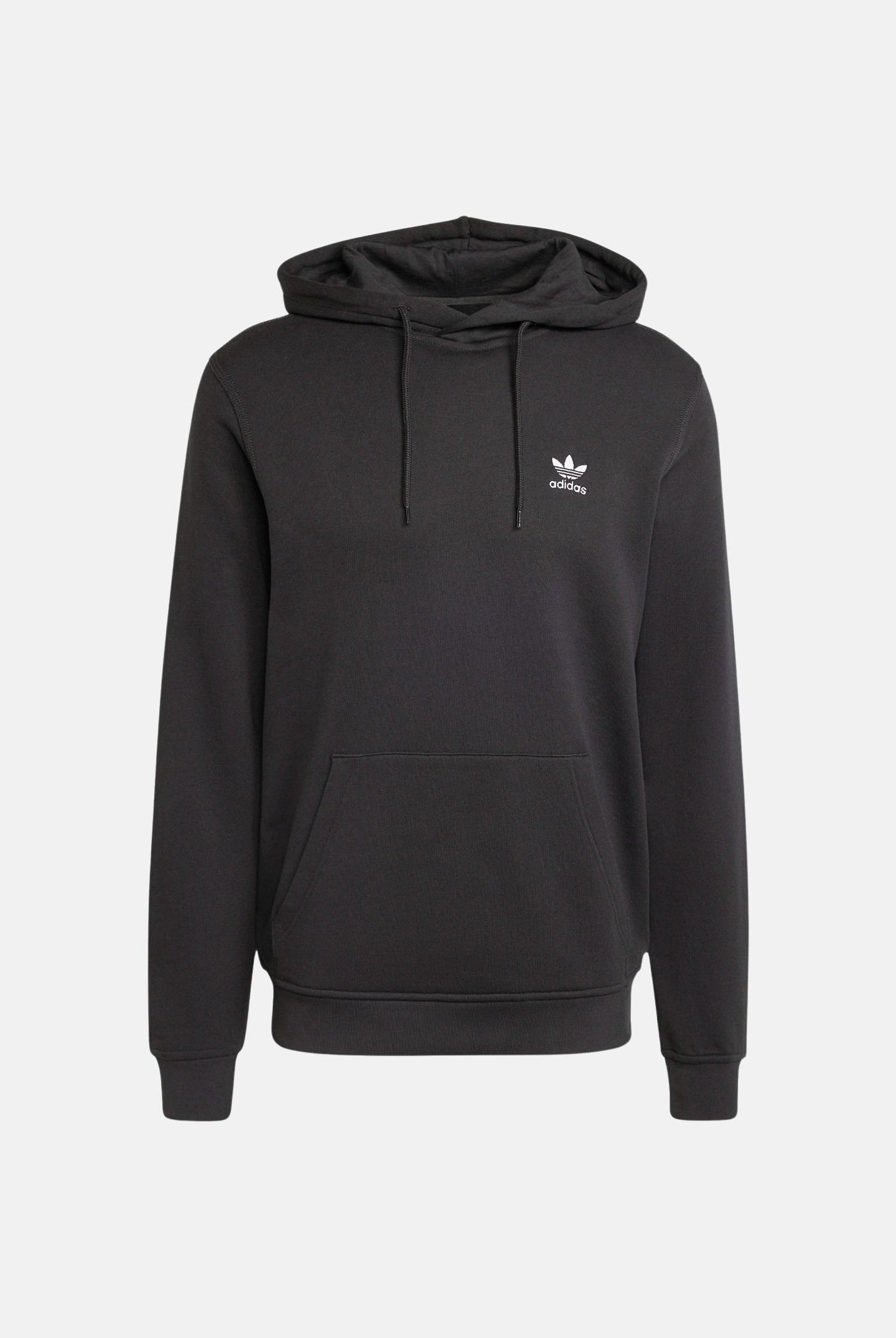 ADIDAS ORIGINALS Felpa TREFOIL ESSENTIALS con cappuccio nera da uomo JD2404 . ADIDAS ORIGINALS