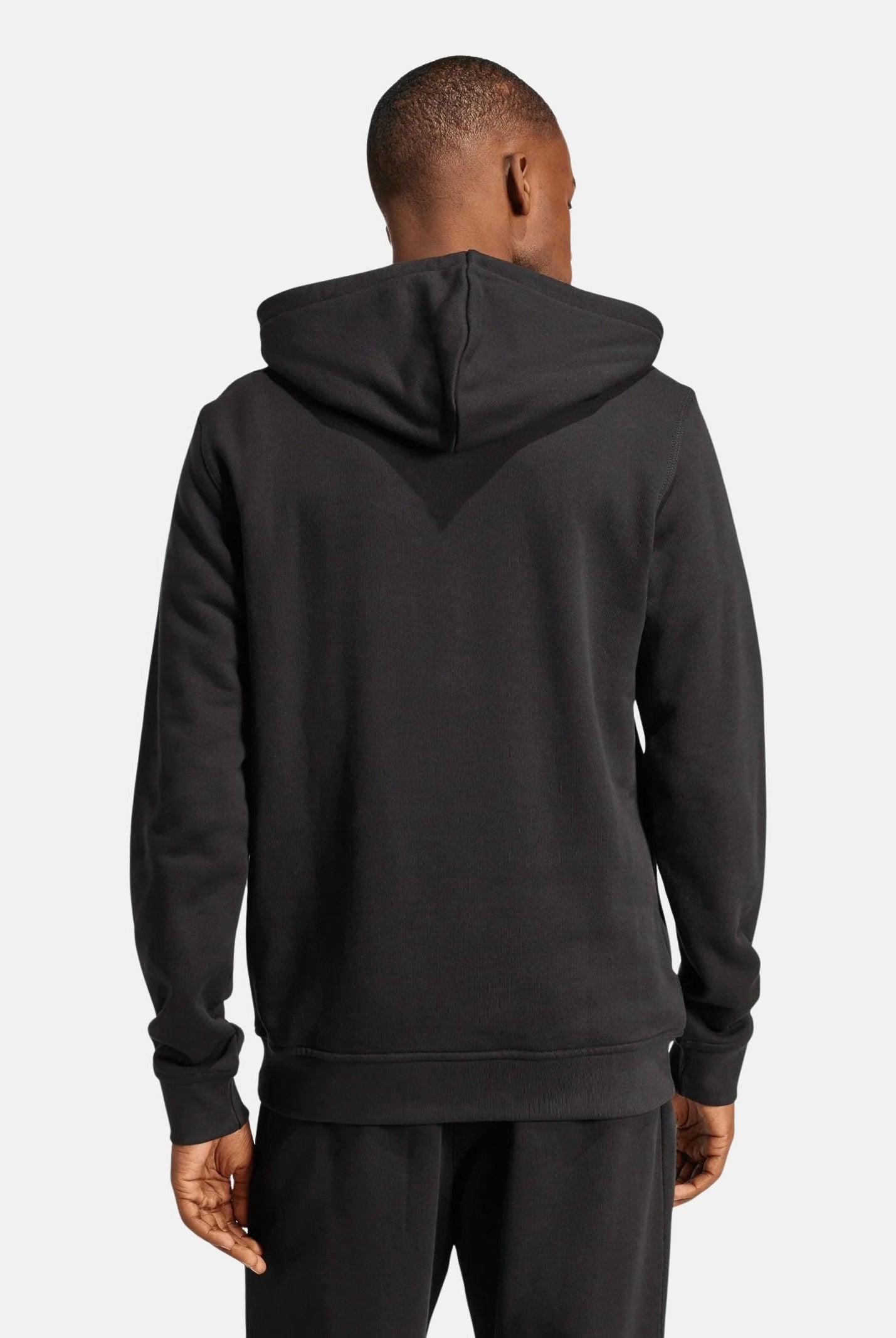 ADIDAS ORIGINALS Felpa TREFOIL ESSENTIALS con cappuccio nera da uomo JD2404 . ADIDAS ORIGINALS