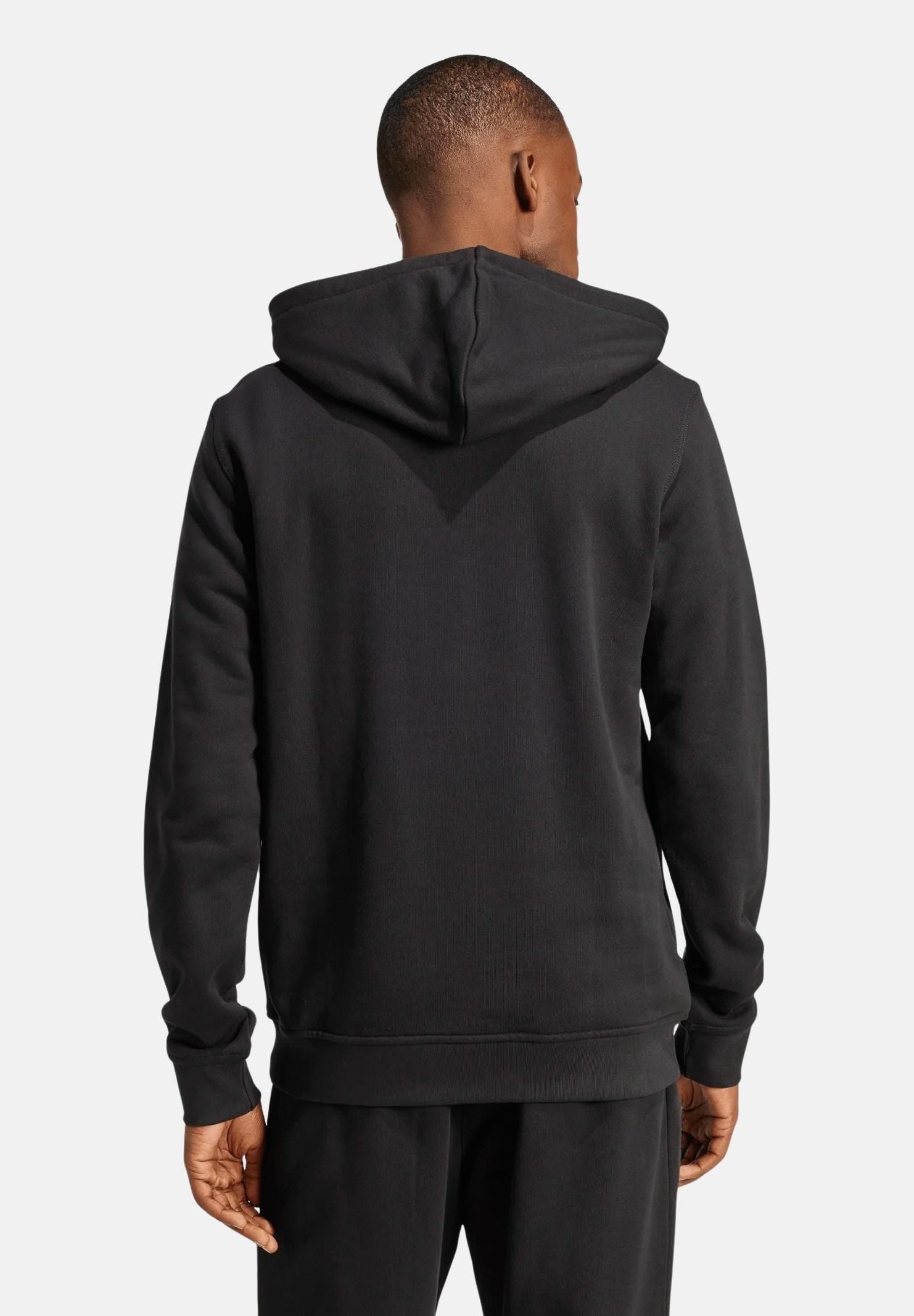 ADIDAS ORIGINALS Felpa TREFOIL ESSENTIALS con cappuccio nera da uomo JD2404 . ADIDAS ORIGINALS