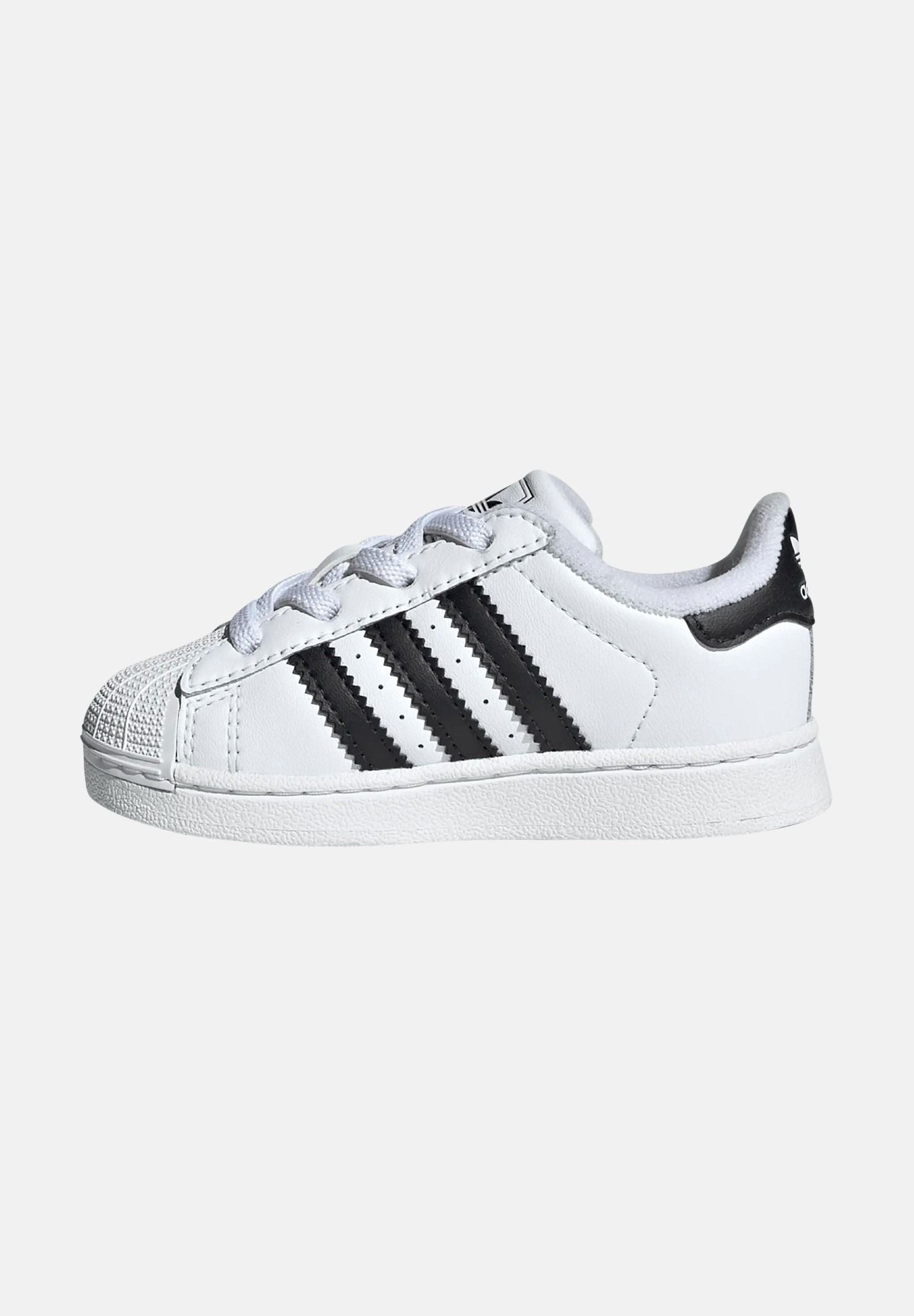 ADIDAS ORIGINALS Sneakers Superstar II Elastic Lace bianche e nere da neonato JH9984 . ADIDAS ORIGINALS