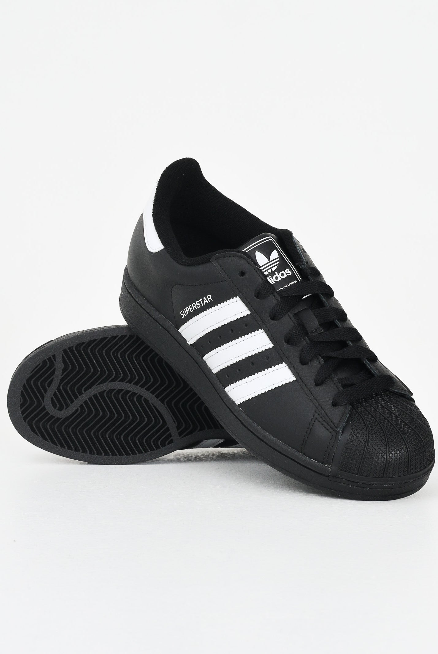 ADIDAS ORIGINALS Sneakers SUPERSTAR II nere per uomo e donna JI0079 . ADIDAS ORIGINALS