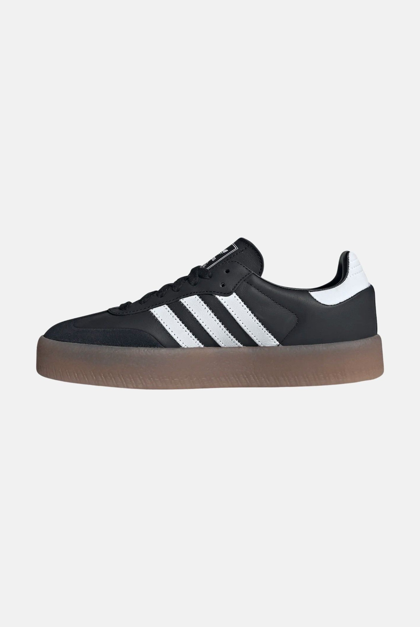 ADIDAS ORIGINALS Sneakers SAMBA nere da donna con 3-stripes JI1350 . ADIDAS ORIGINALS