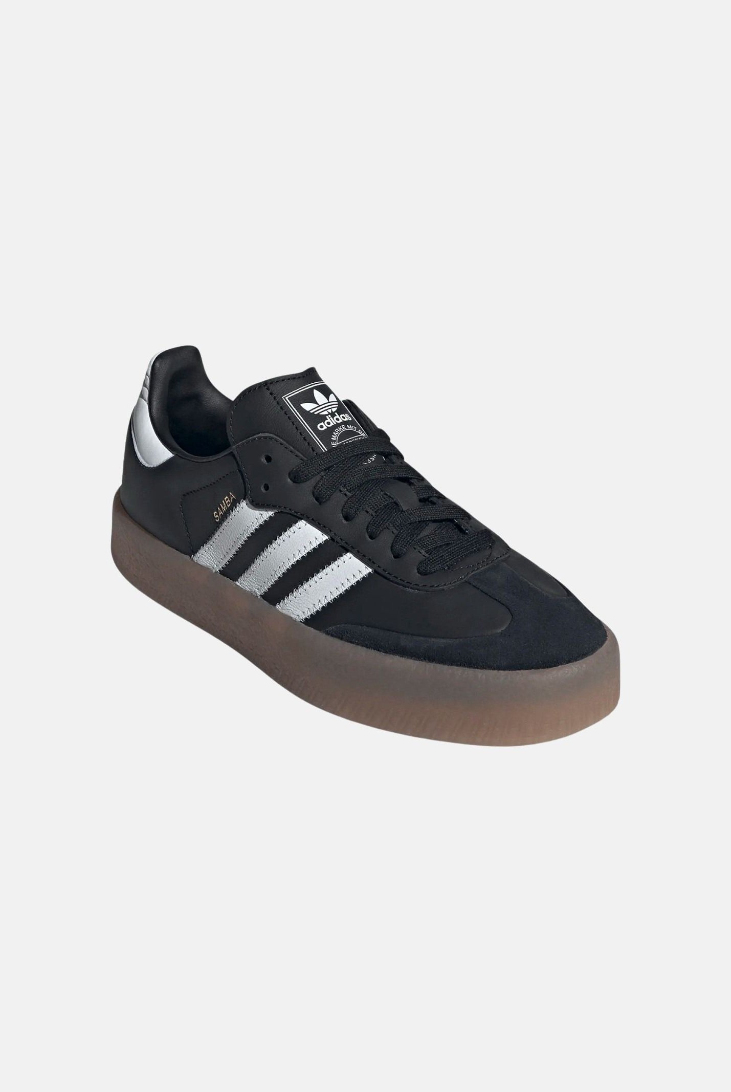 ADIDAS ORIGINALS Sneakers SAMBA nere da donna con 3-stripes JI1350 . ADIDAS ORIGINALS