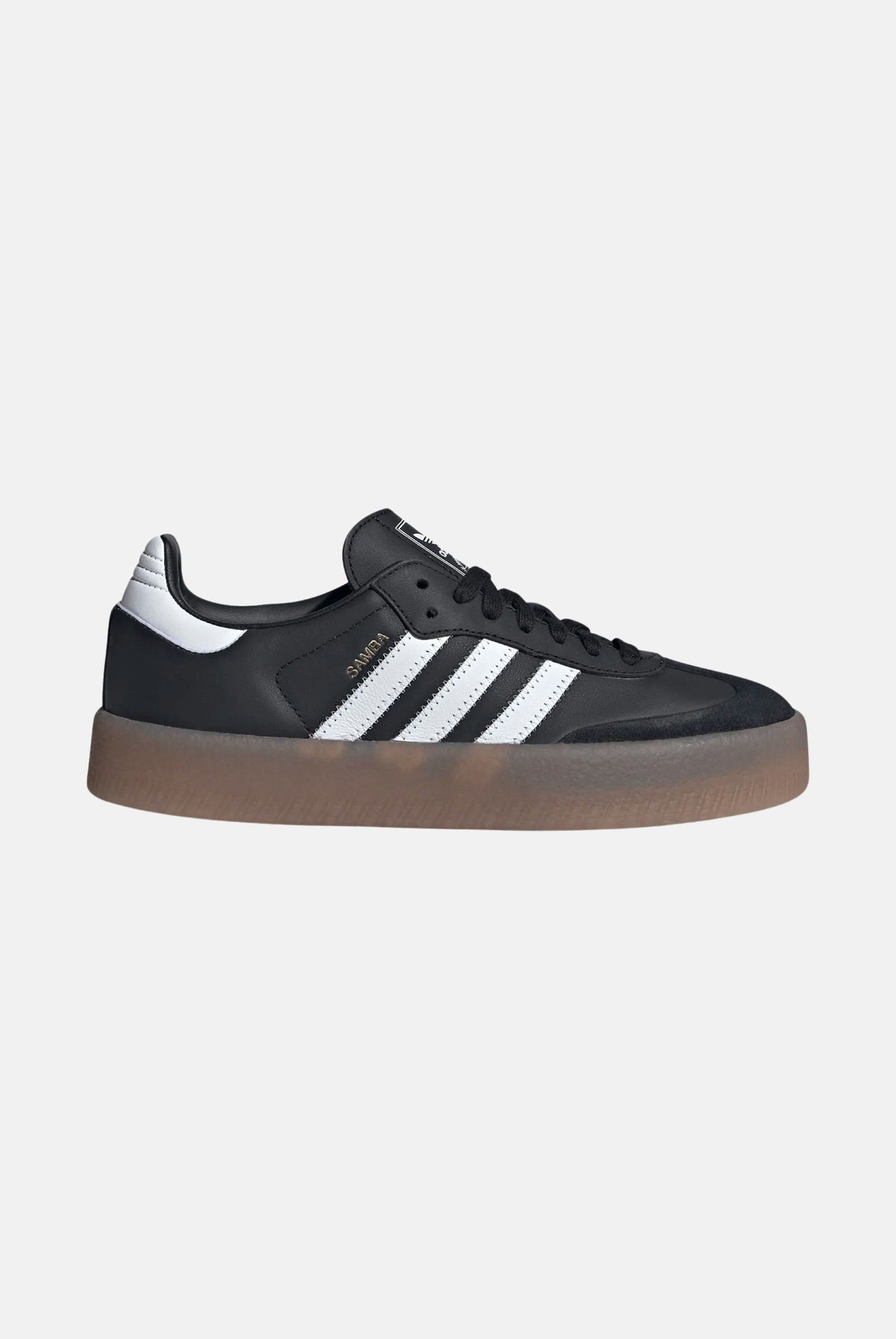 ADIDAS ORIGINALS Sneakers SAMBA nere da donna con 3-stripes JI1350 . ADIDAS ORIGINALS