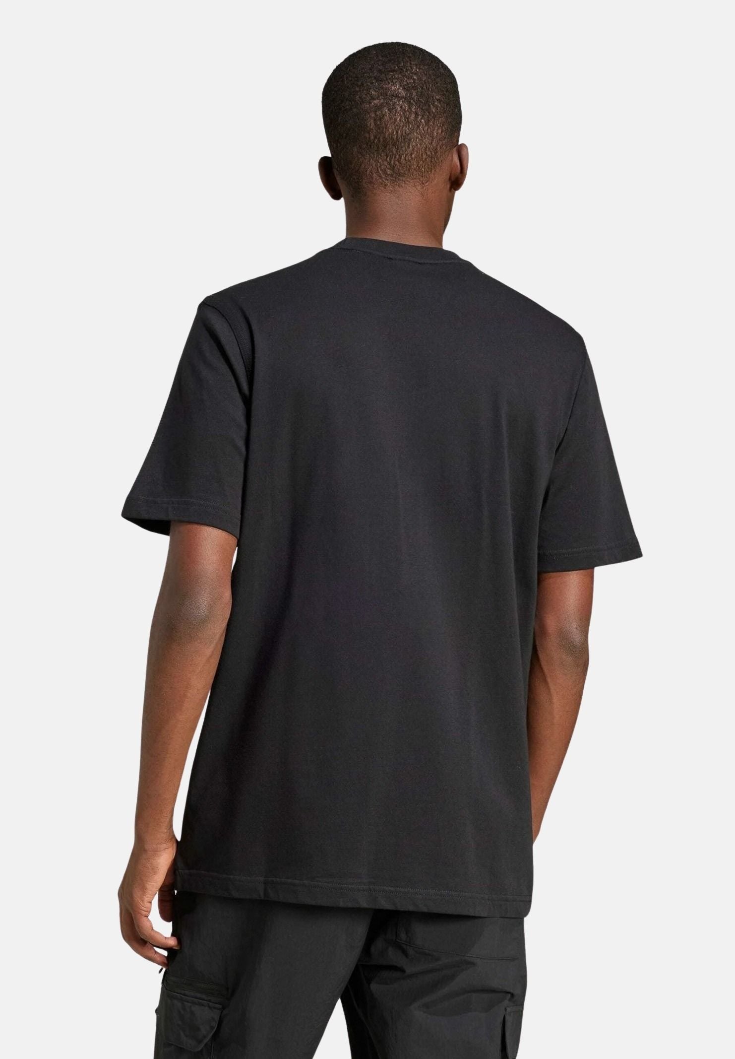 ADIDAS ORIGINALS T-shirt a manica corta Trefoil Essentials nera da uomo JI8545 . ADIDAS ORIGINALS
