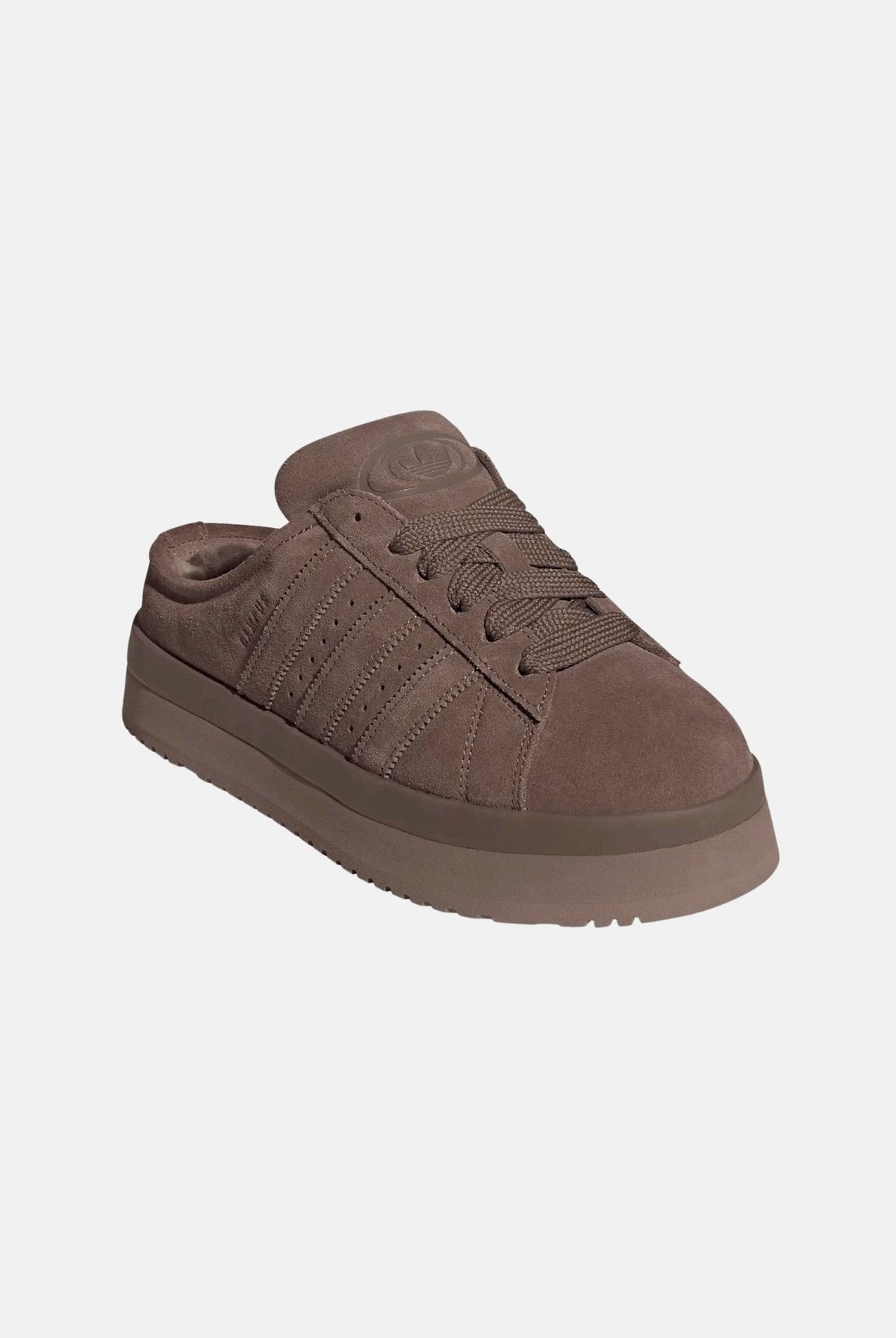 ADIDAS ORIGINALS Sabot MULES marrone per donna con design slip-on aperto sul tallone e platform. JR3731 . ADIDAS ORIGINALS